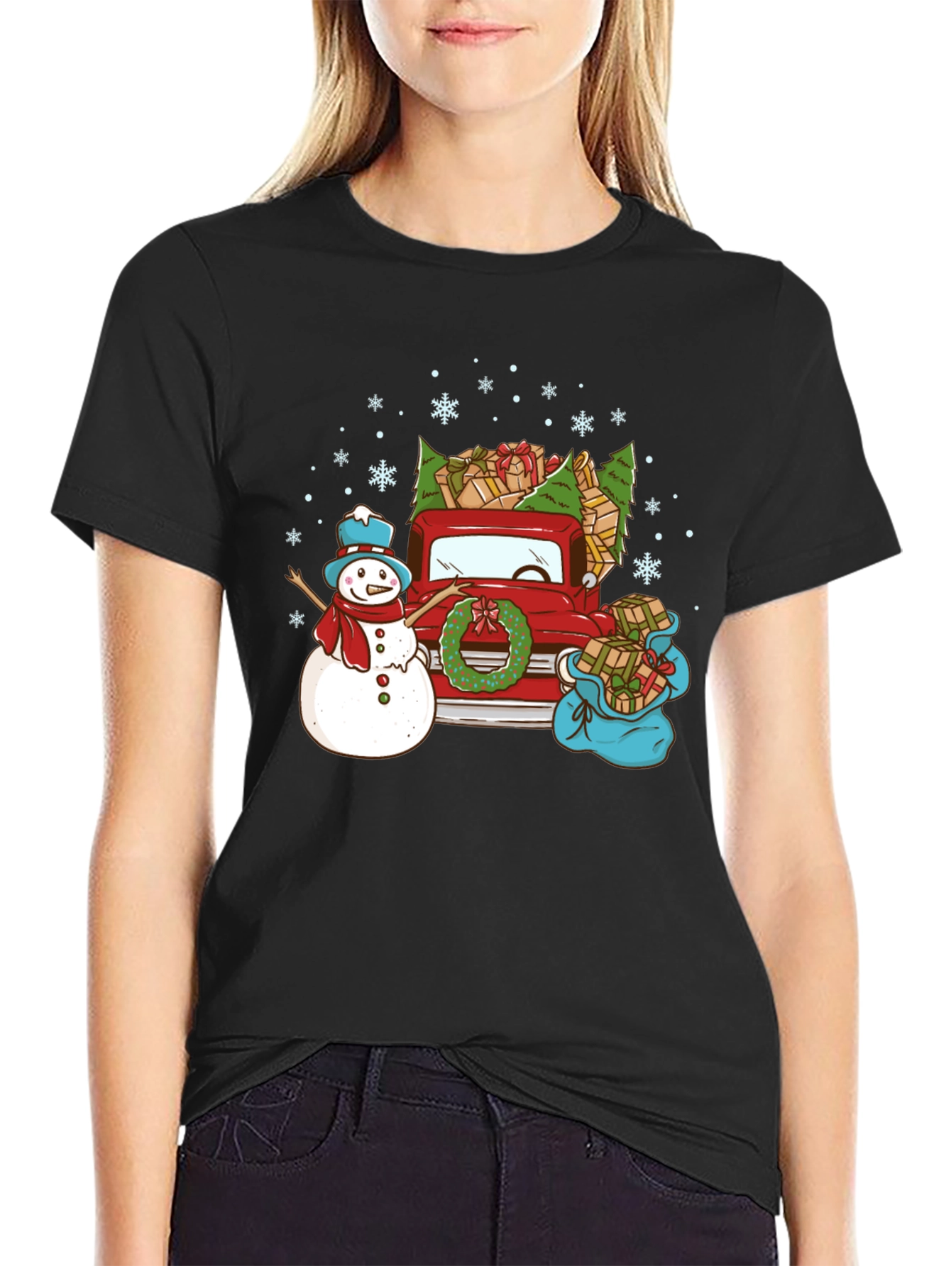 Festive Christmas Truck T-Shirt