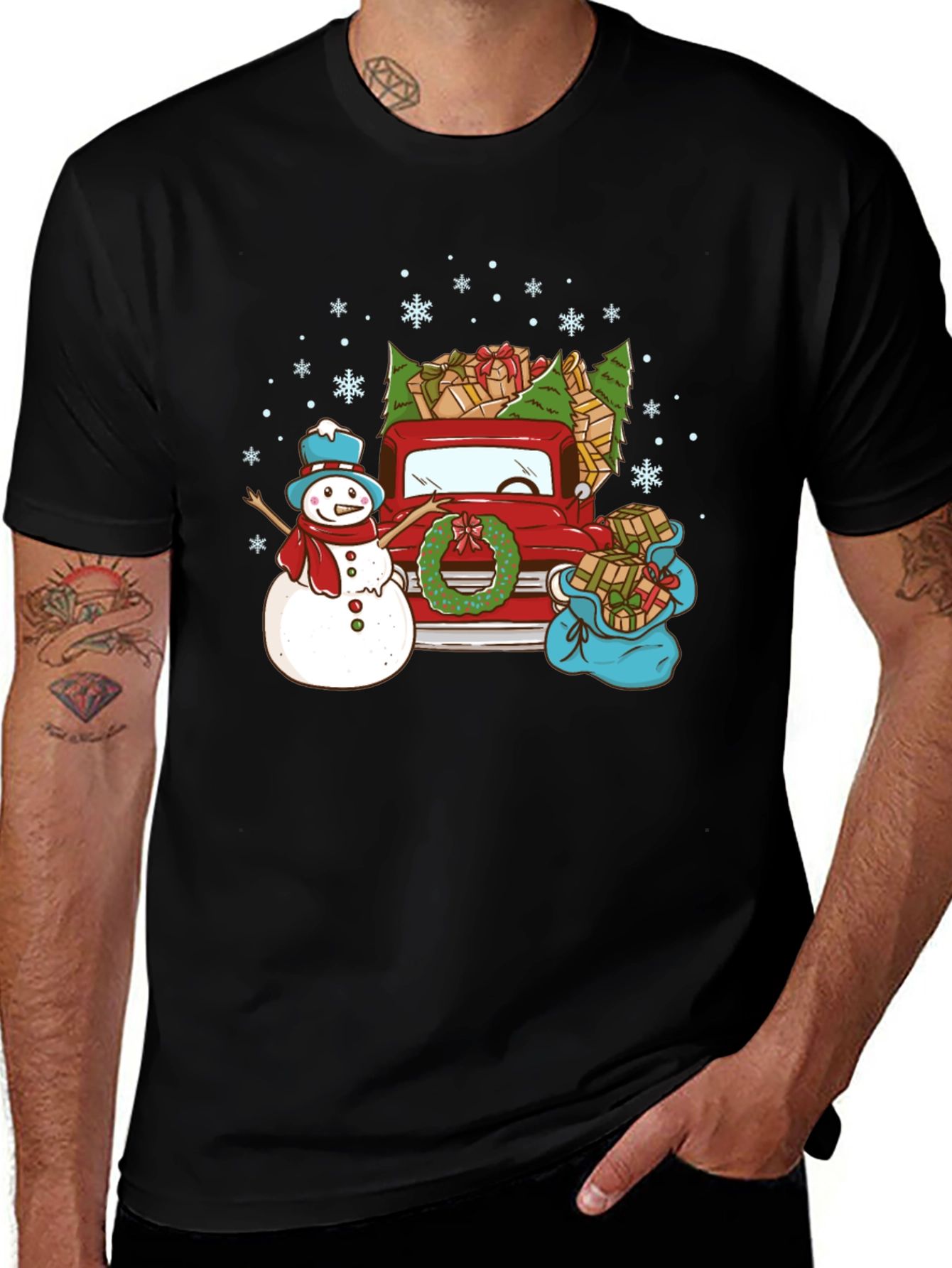 Festive Christmas Truck T-Shirt