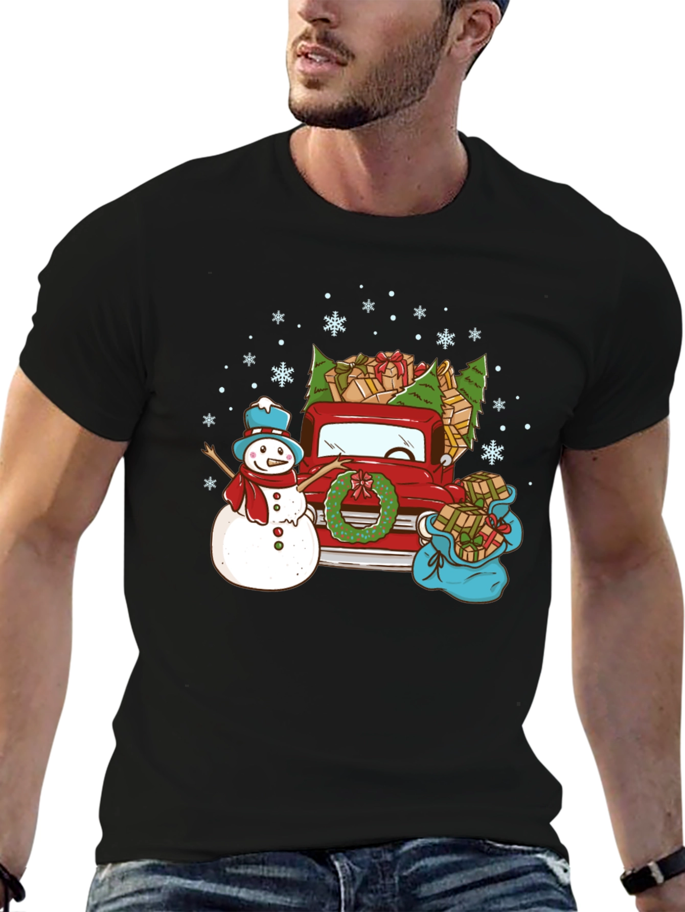 Festive Christmas Truck T-Shirt