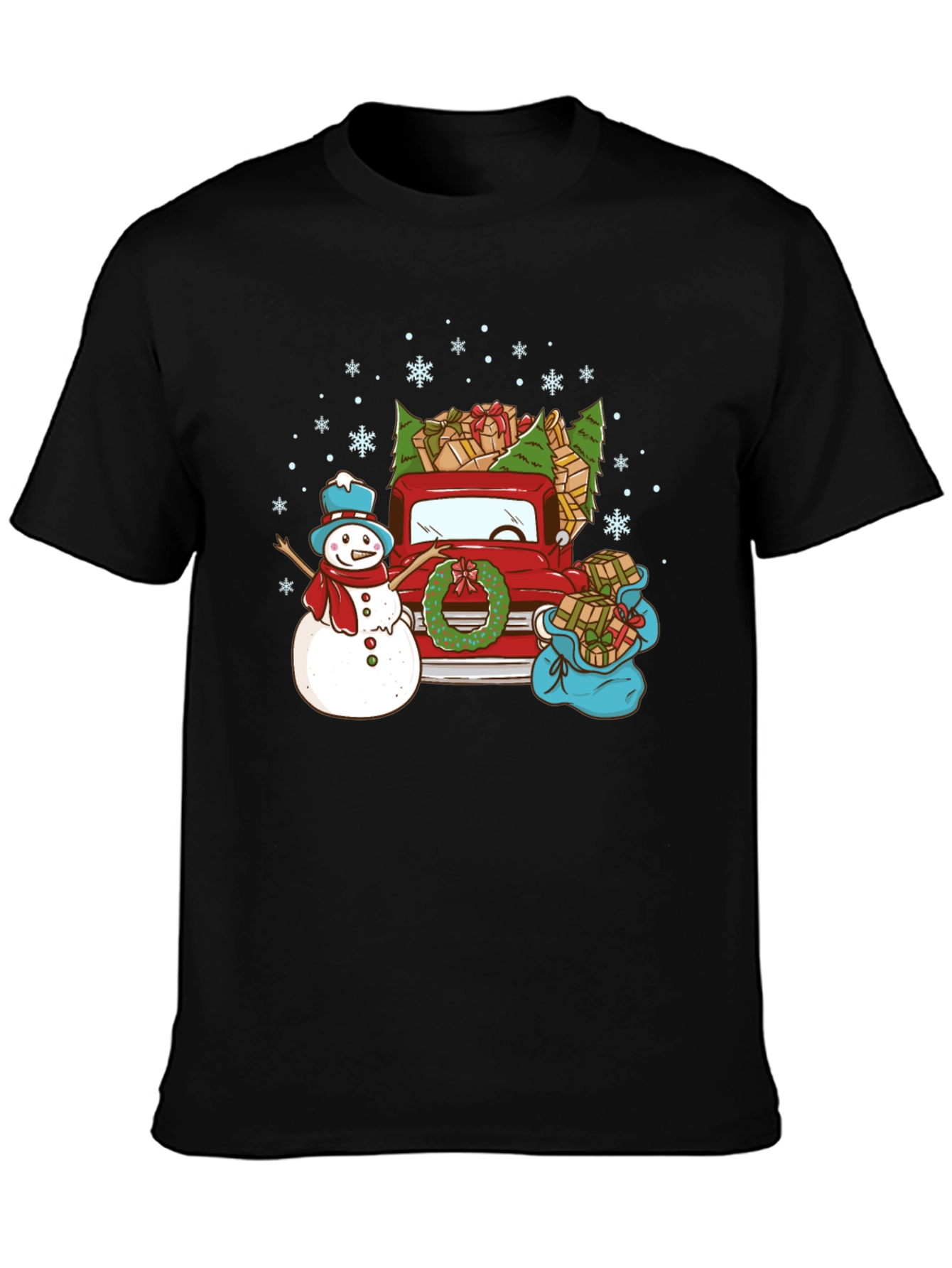 Festive Christmas Truck T-Shirt