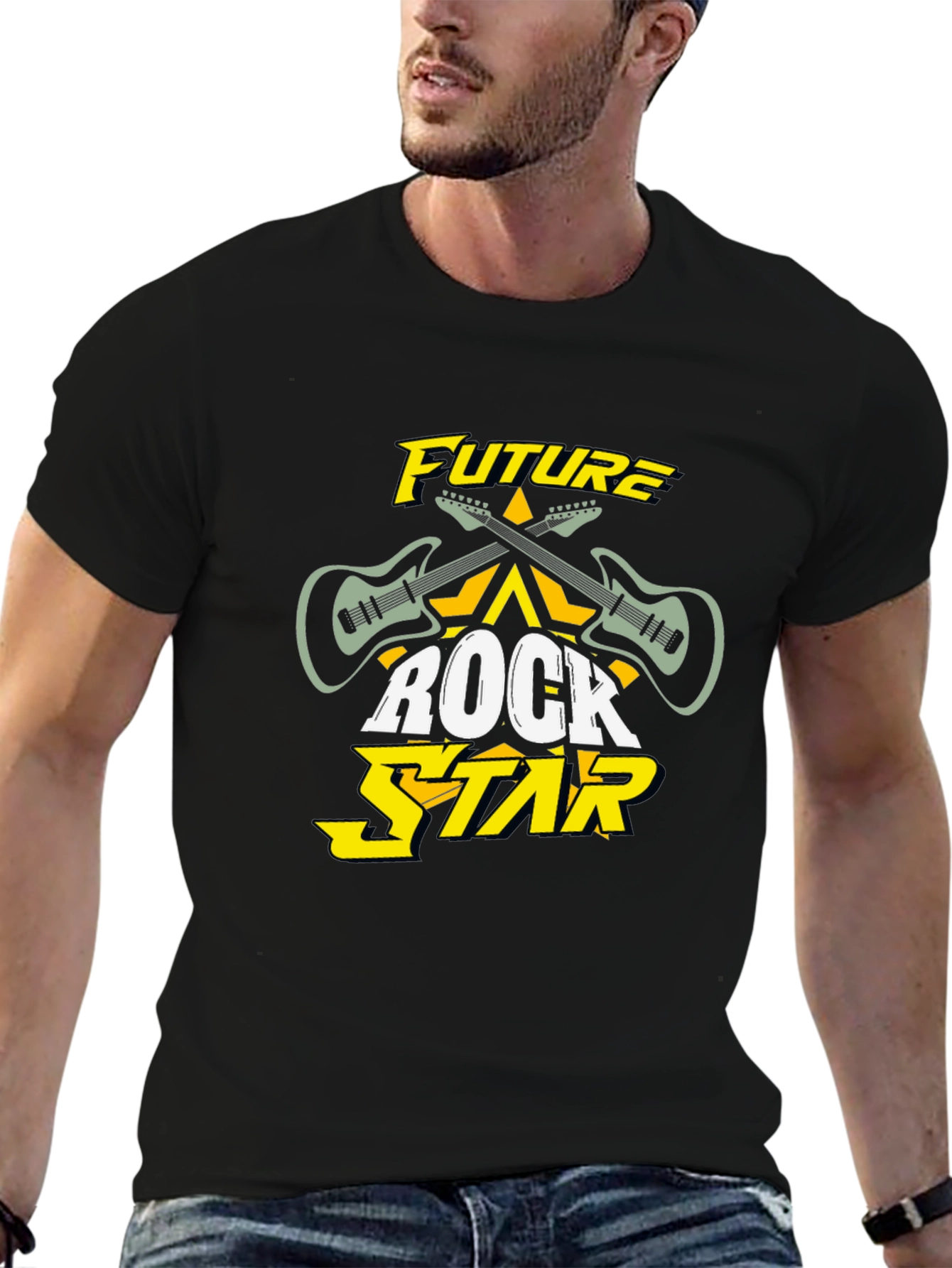 Future Rock Star Black Graphic Tee