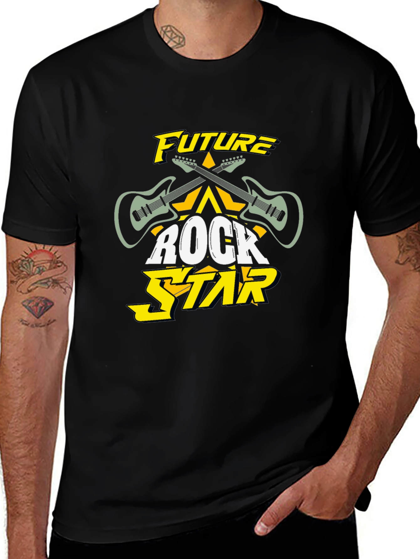 Future Rock Star Black Graphic Tee