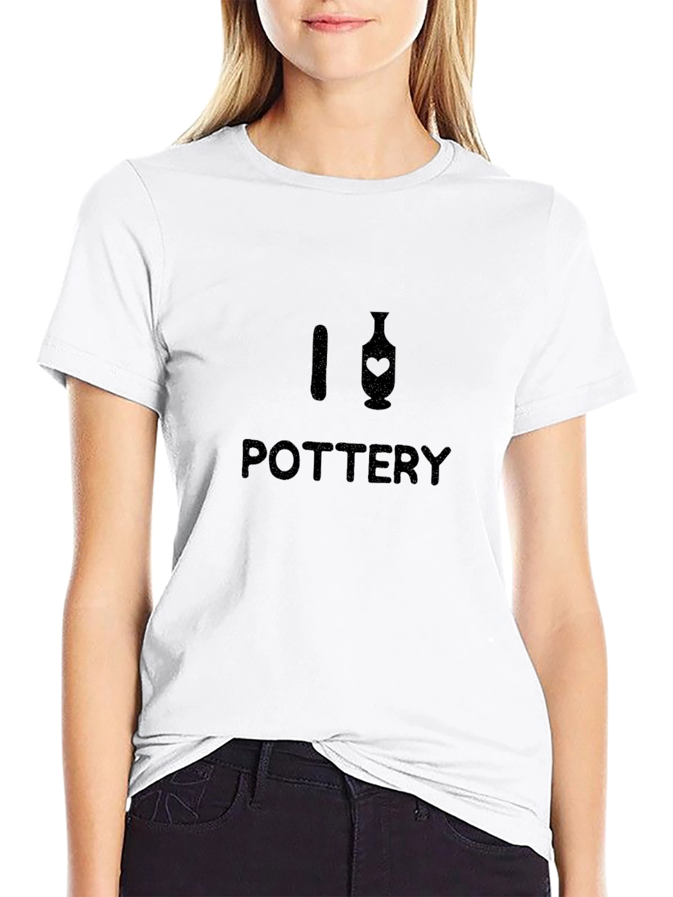I Heart Pottery T-Shirt - Black Unisex Tee