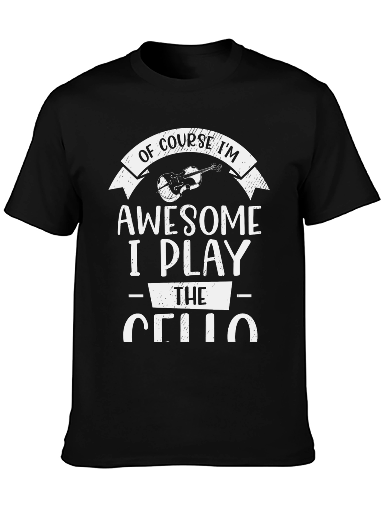 Awesome Cello Player Black T-Shirt