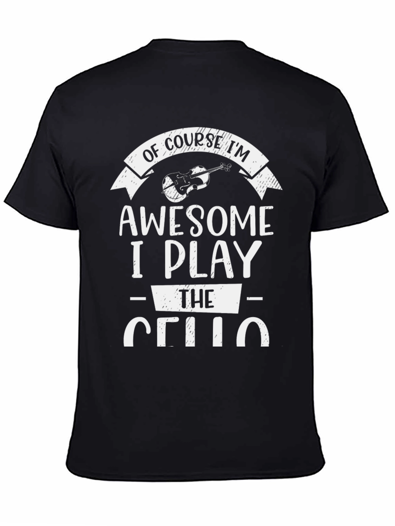 Awesome Cello Player Black T-Shirt