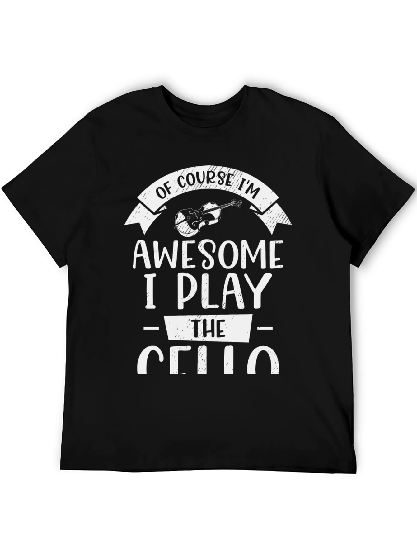 Awesome Cello Player Black T-Shirt