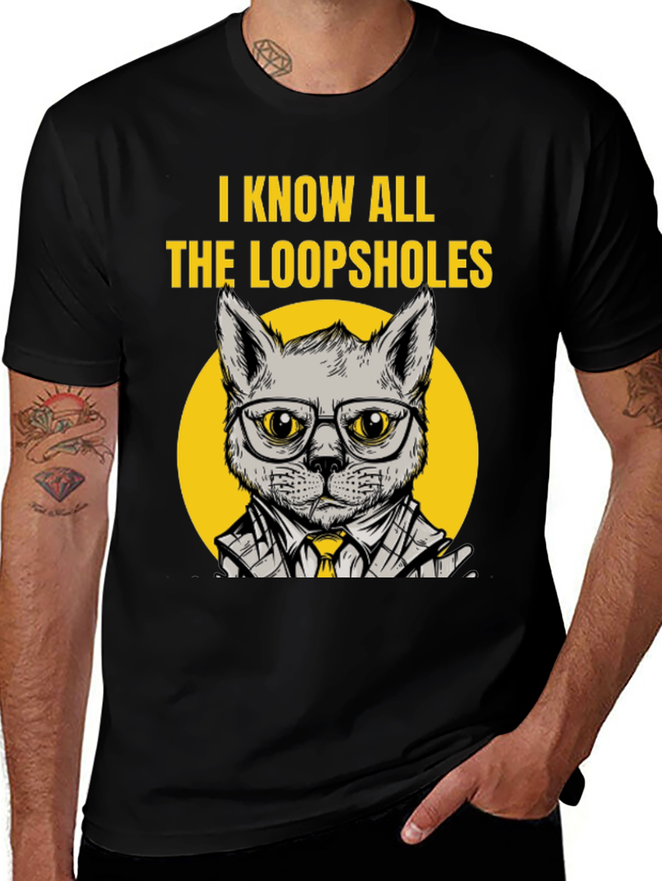 Know All The Loopholes Funny Cat T-Shirt