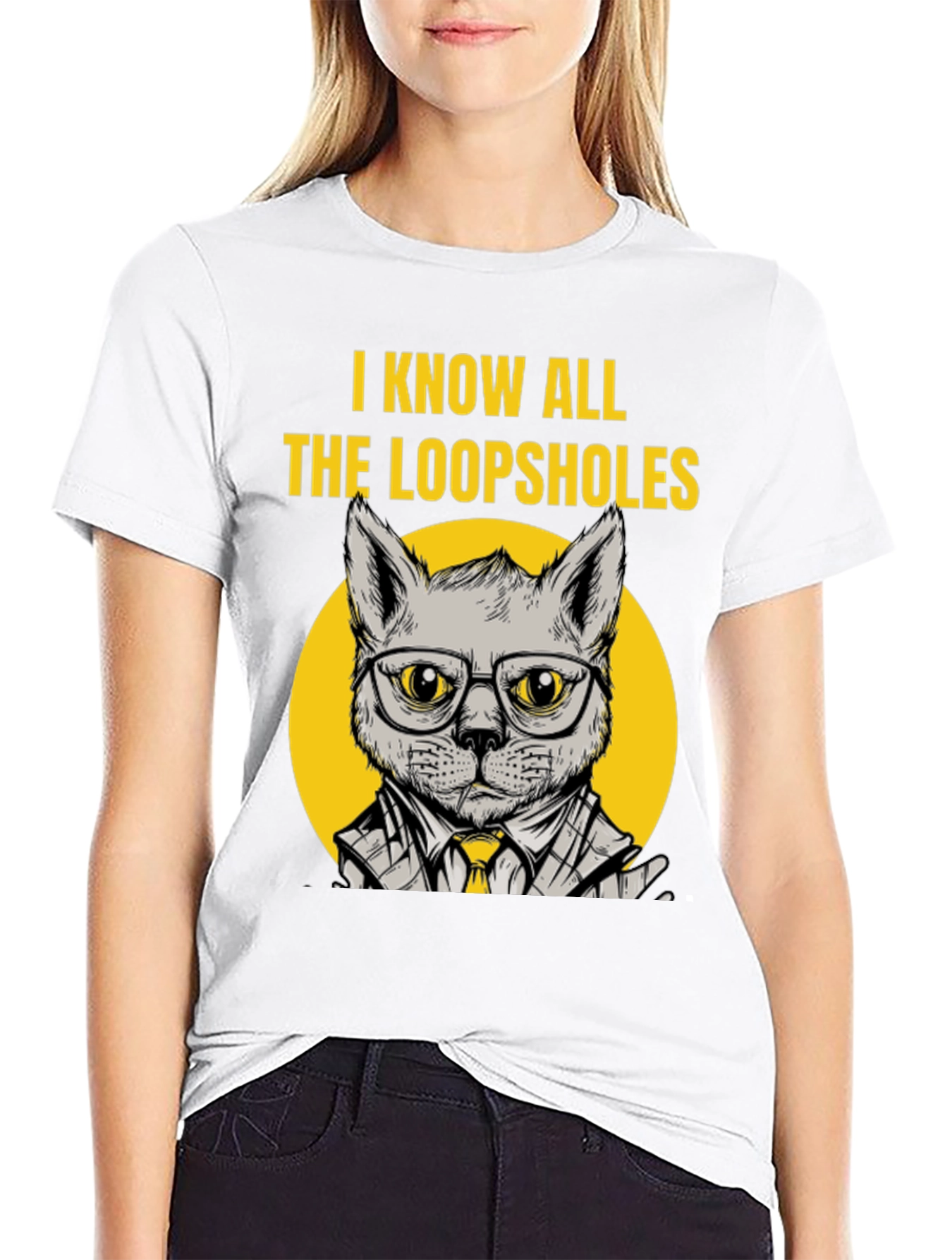 Know All The Loopholes Funny Cat T-Shirt