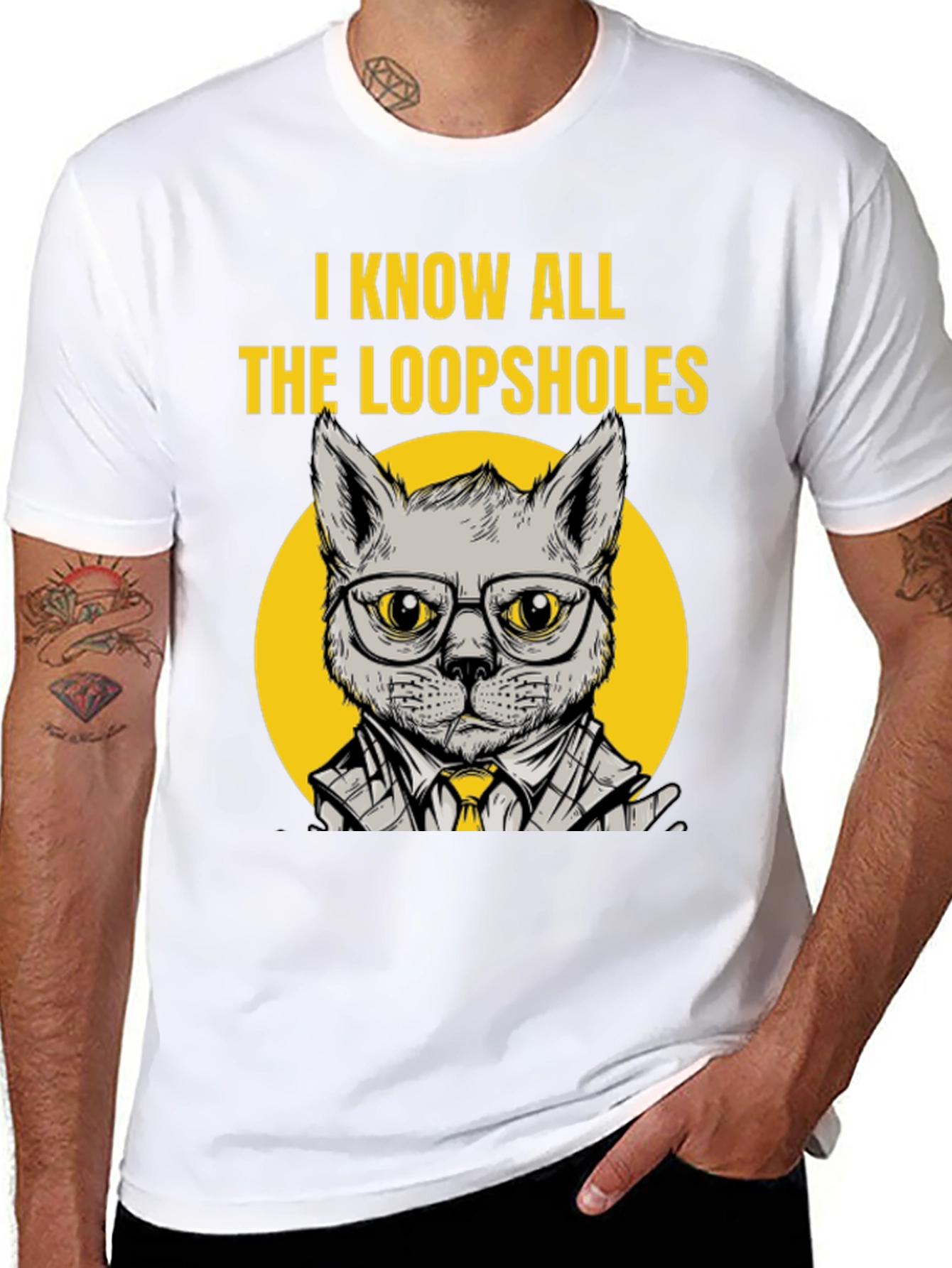 Know All The Loopholes Funny Cat T-Shirt