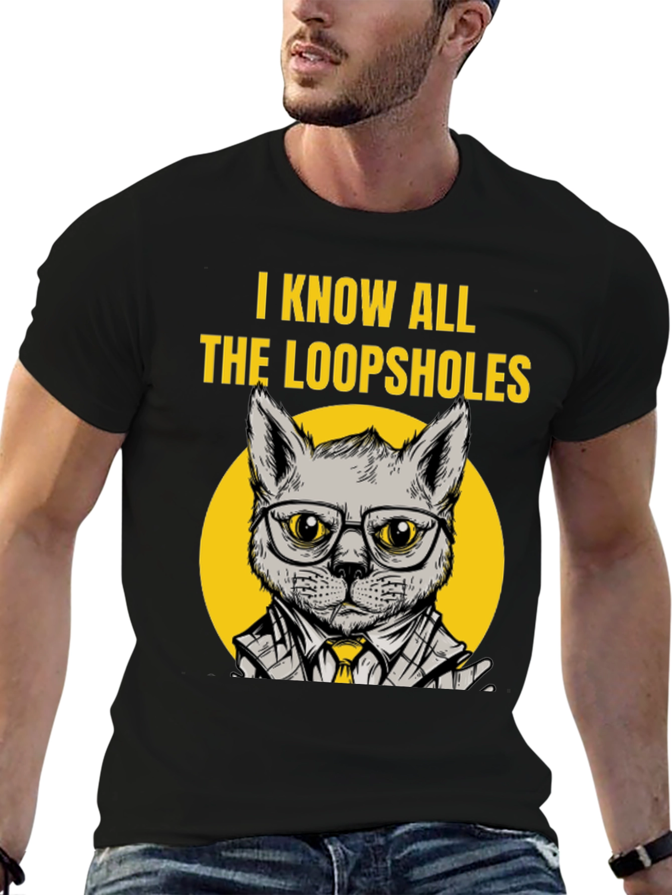 Know All The Loopholes Funny Cat T-Shirt