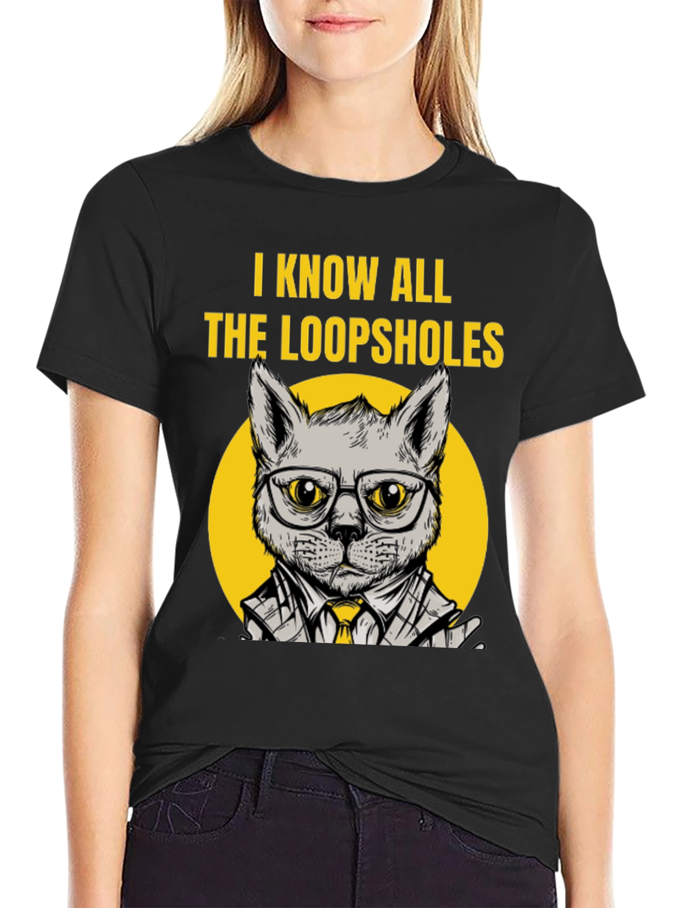 Know All The Loopholes Funny Cat T-Shirt