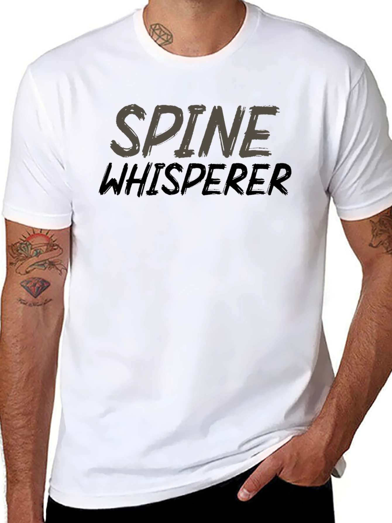 Spine Whisperer Graphic Tee - Black Unisex T-Shirt