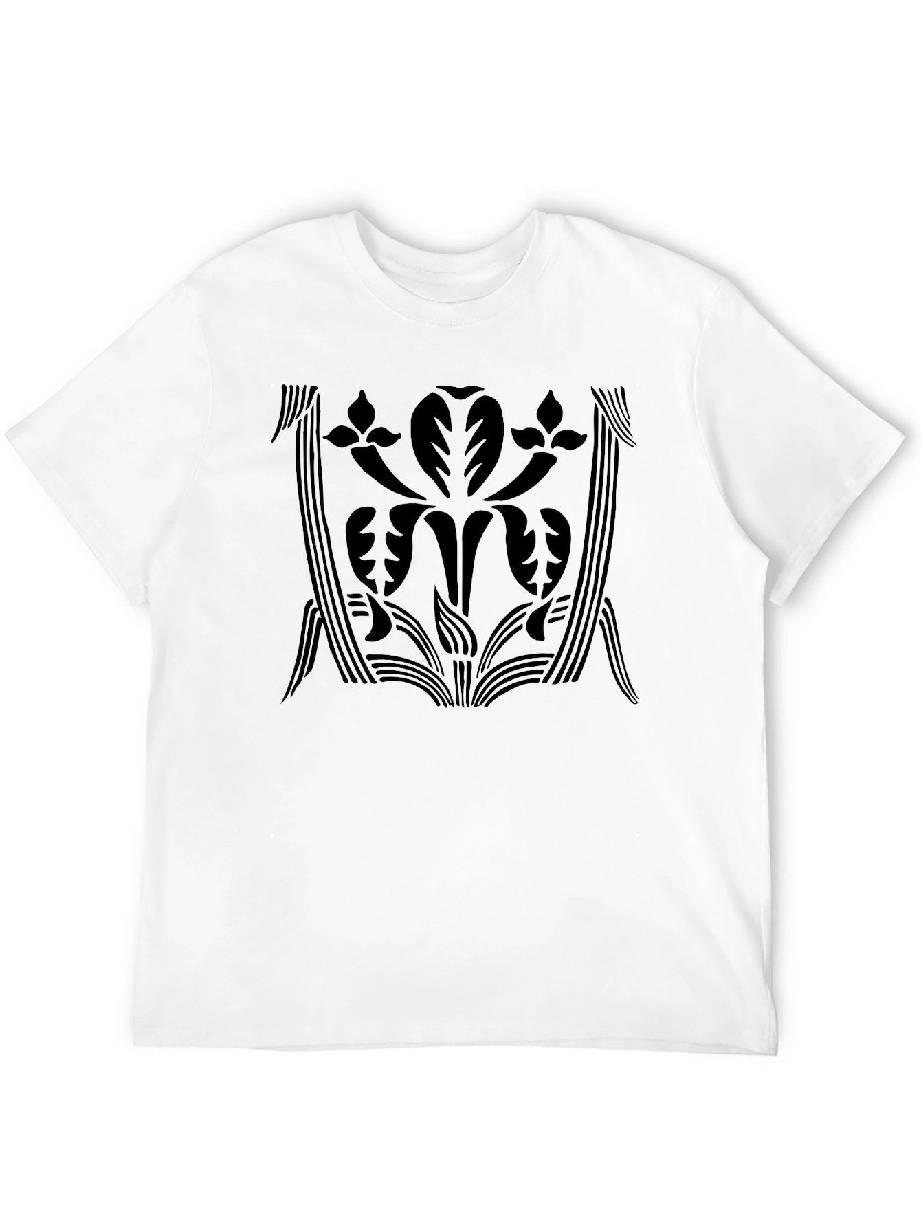 Elegant Black Floral Graphic T-Shirt