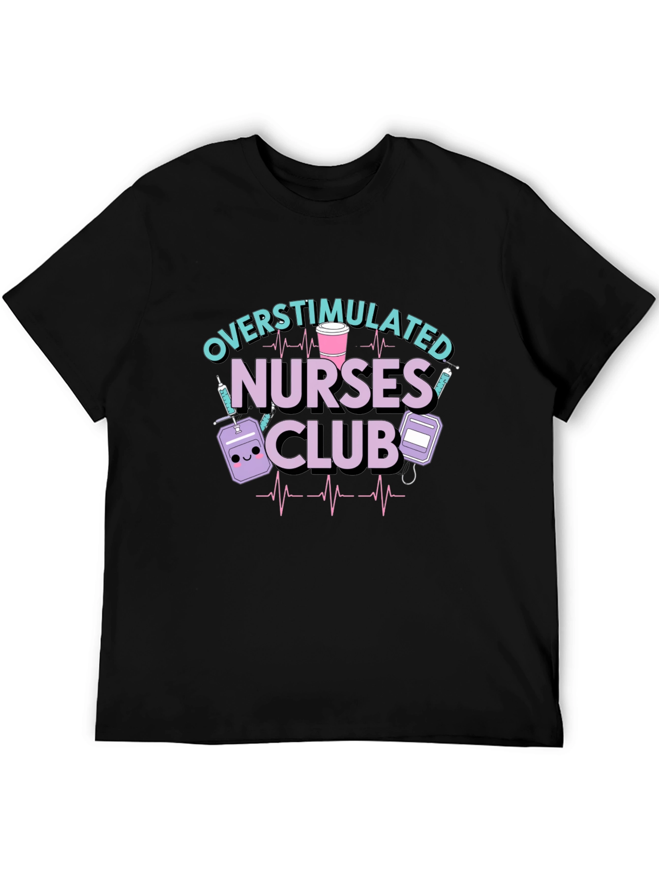 Overstimulated Nurses Club Graphic T-Shirt