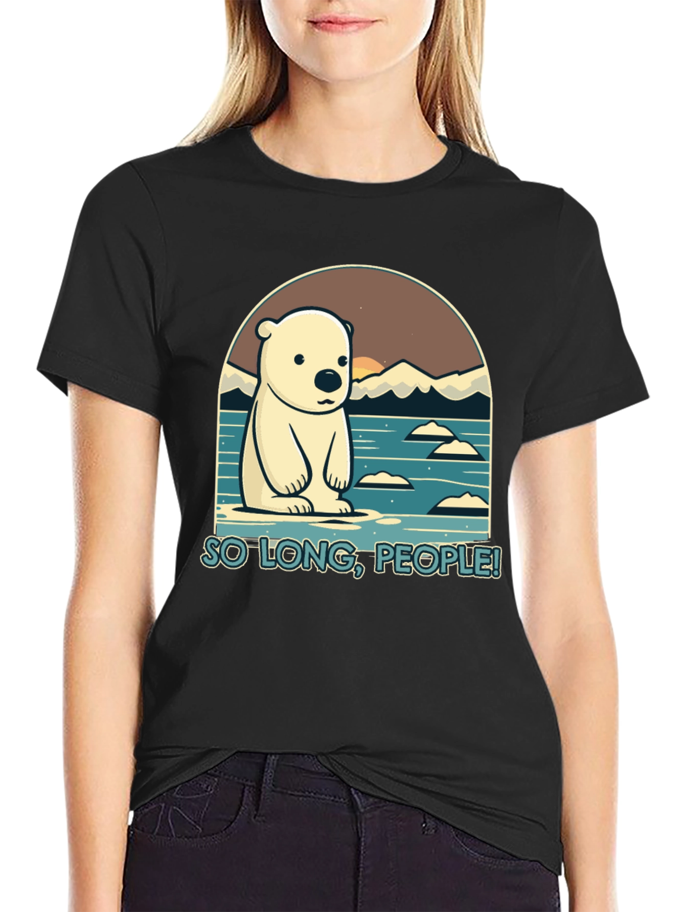 So Long People Polar Bear Graphic T-Shirt