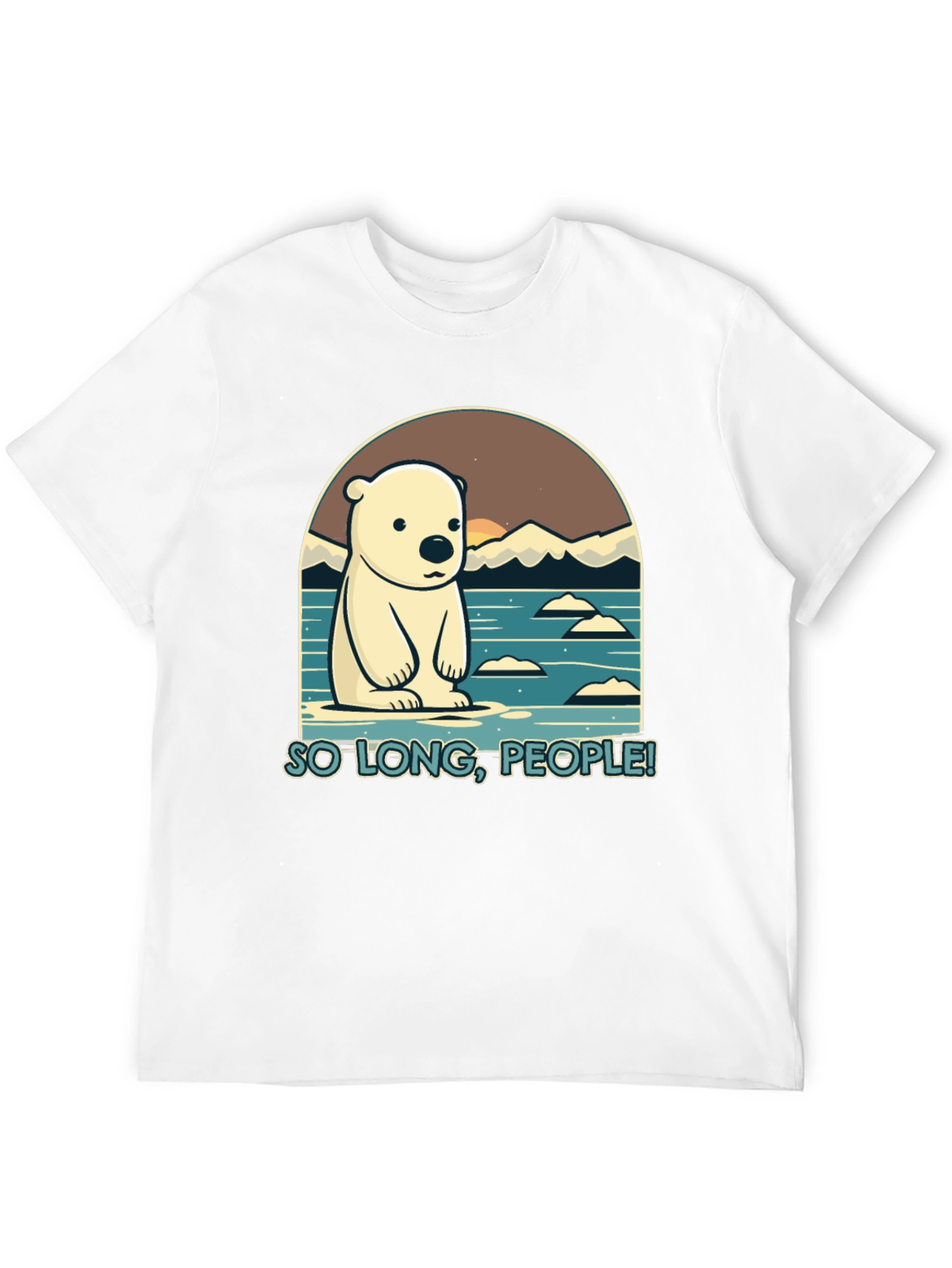 So Long People Polar Bear Graphic T-Shirt