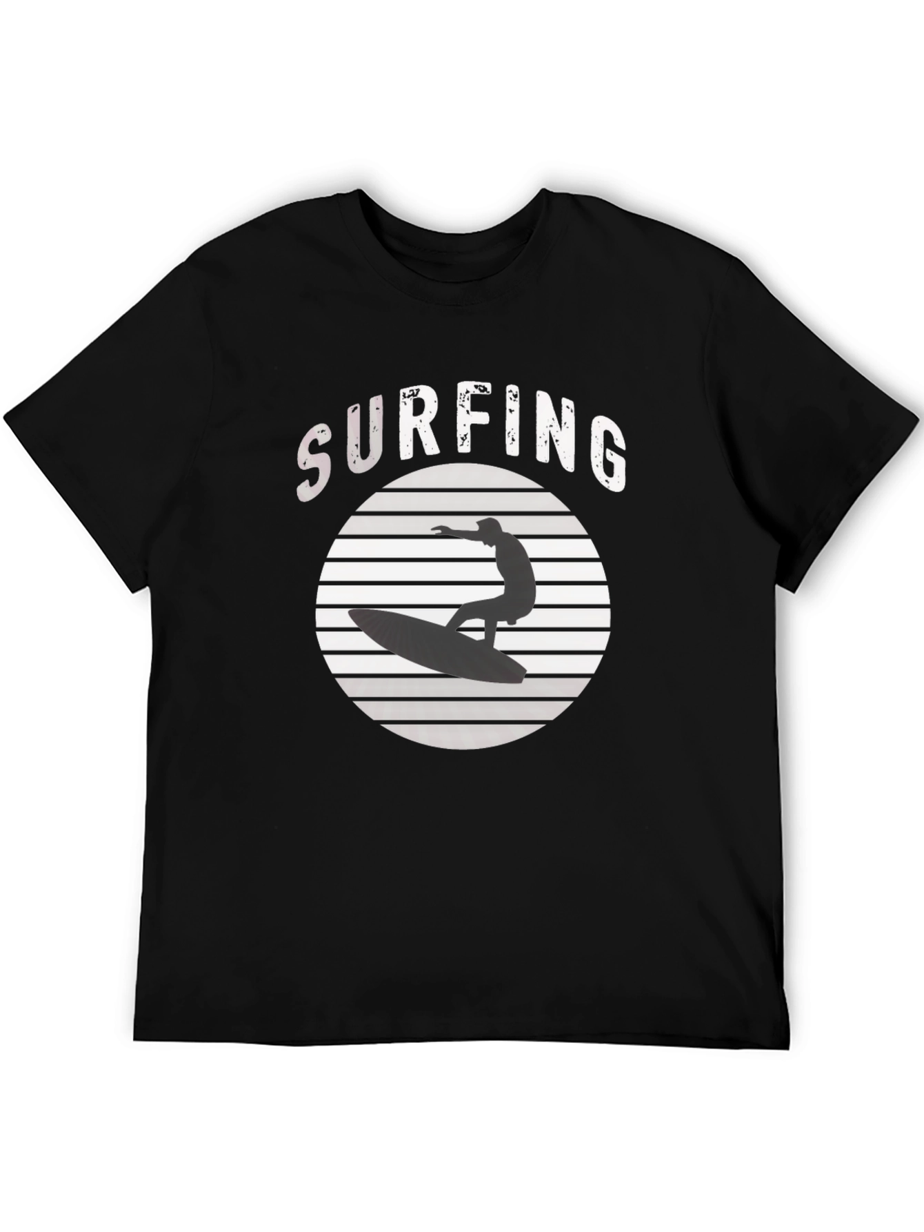 Surfing T-Shirt: Stylish Black Tee for Surf Lovers