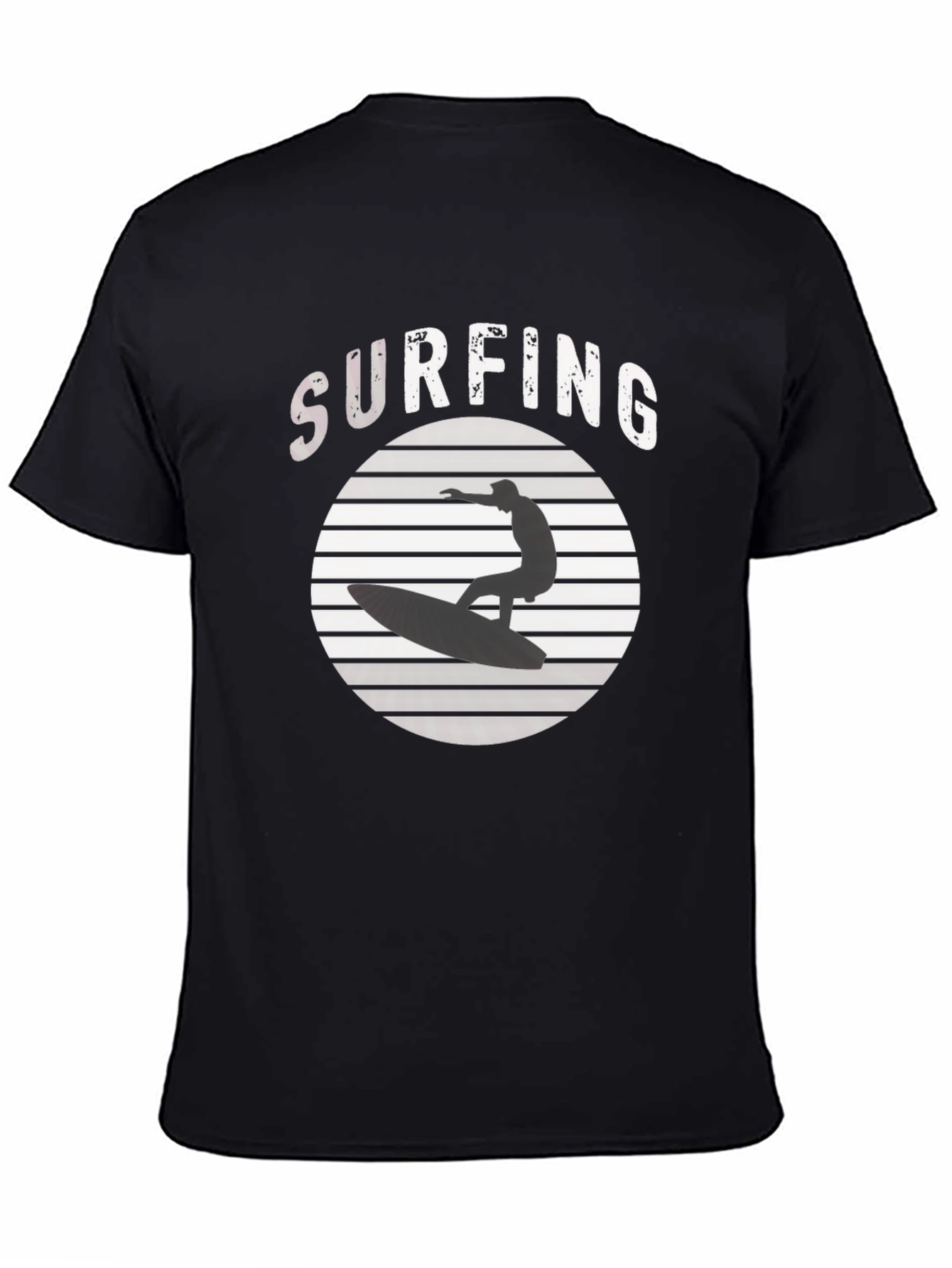 Surfing T-Shirt: Stylish Black Tee for Surf Lovers