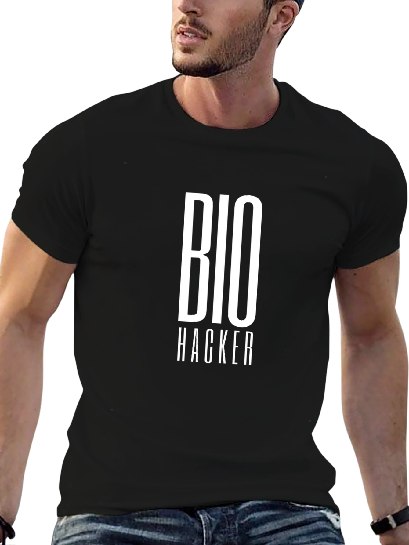 Bio Hacker Graphic Tee - Black Unisex T-Shirt