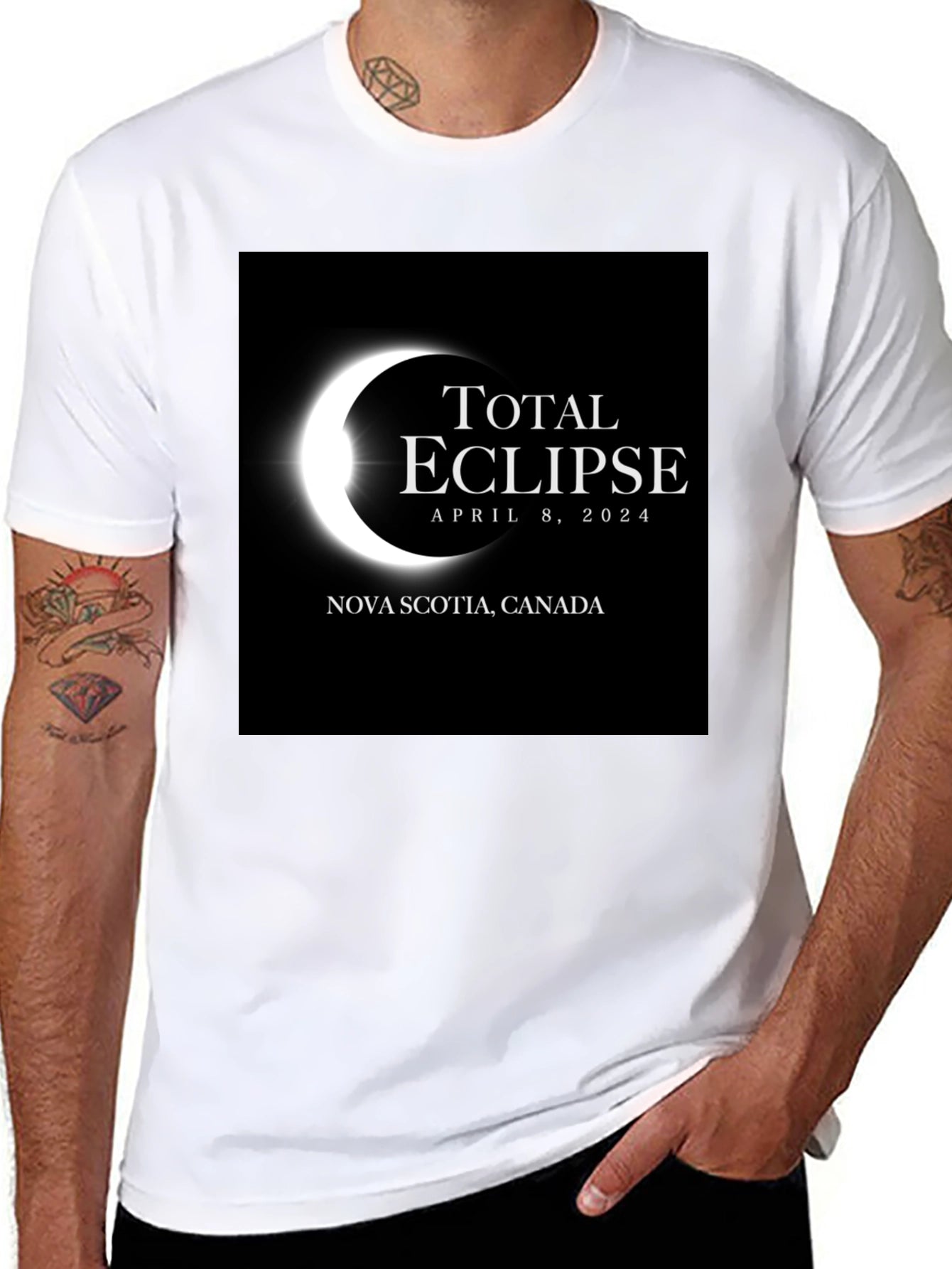 Total Eclipse April 8 2024 Nova Scotia Canada T-Shirt