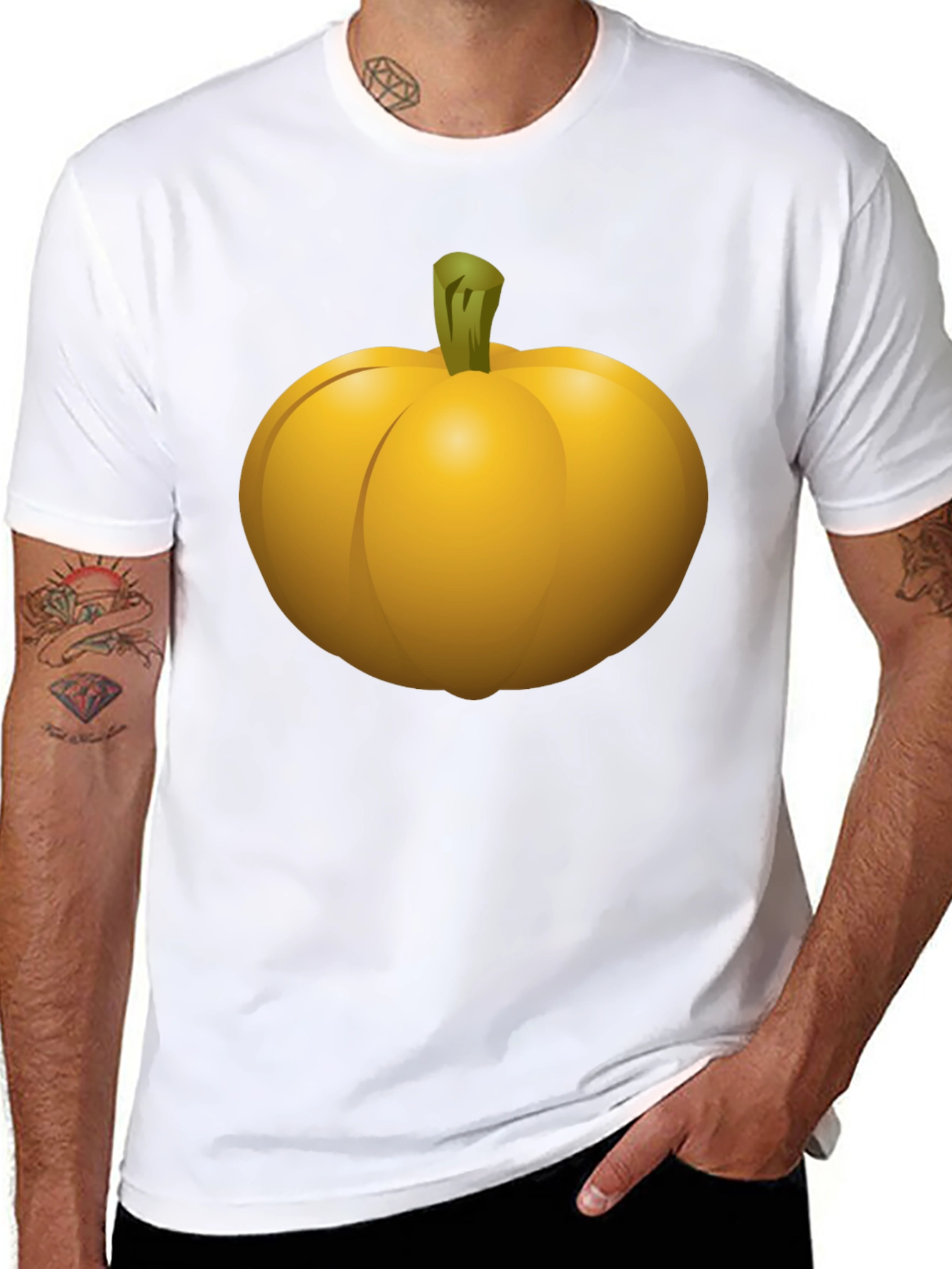 Pumpkin Graphic Black T-Shirt - Halloween Ready!