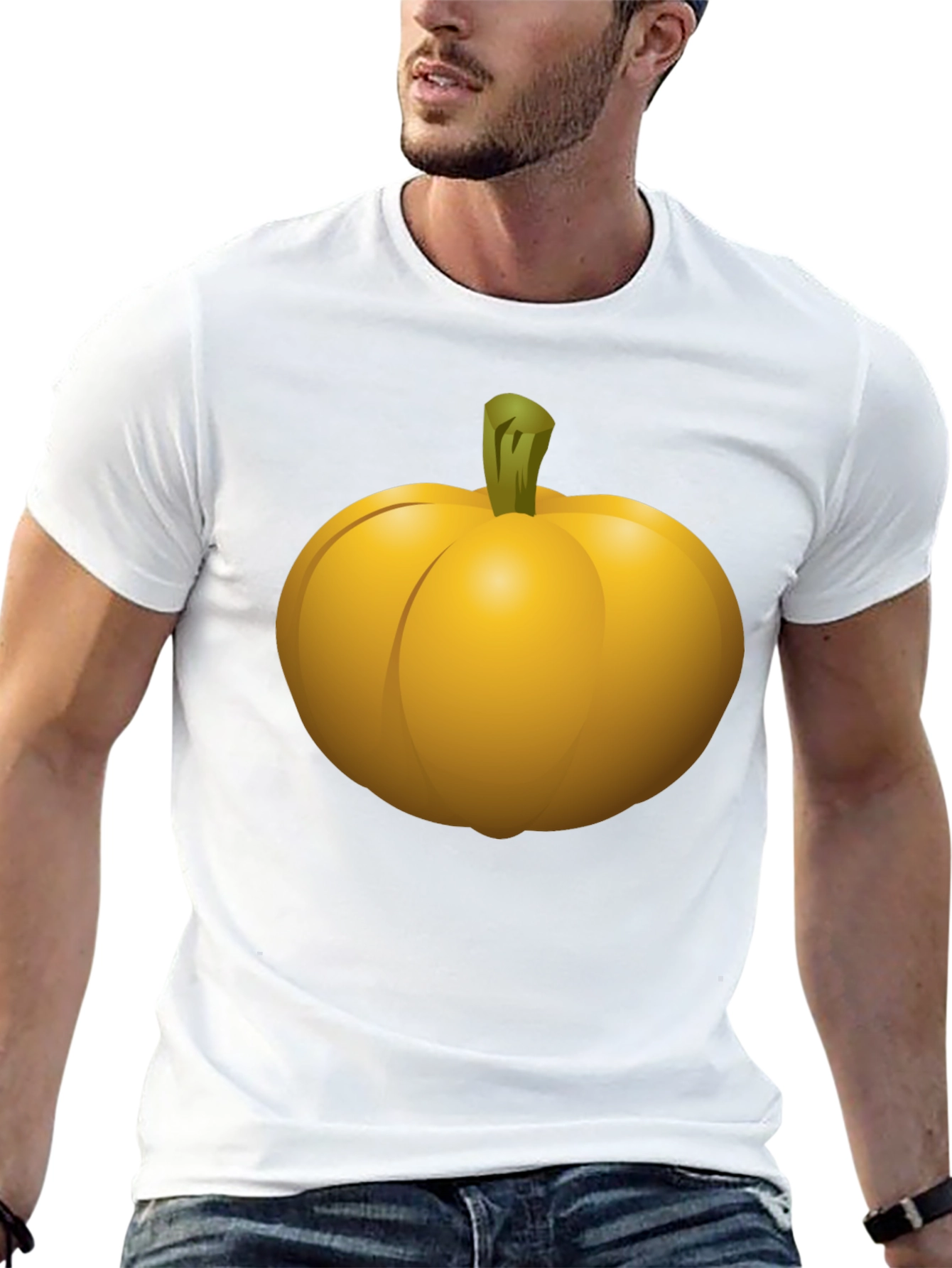 Pumpkin Graphic Black T-Shirt - Halloween Ready!