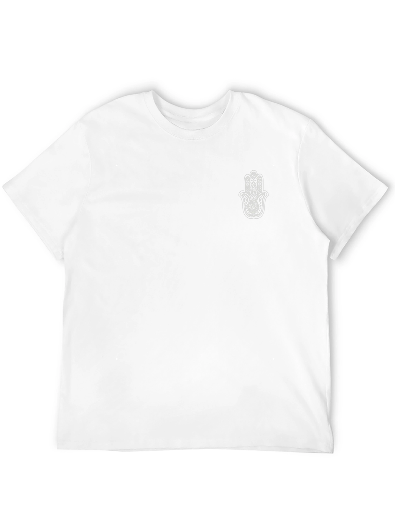 Mens Black T-Shirt with Hamsa Hand Graphic