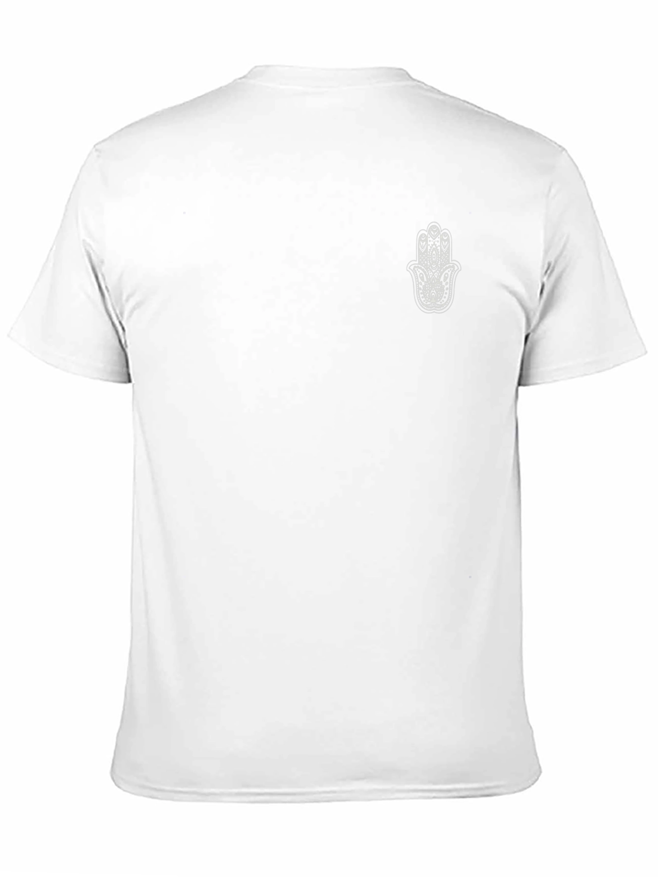 Mens Black T-Shirt with Hamsa Hand Graphic