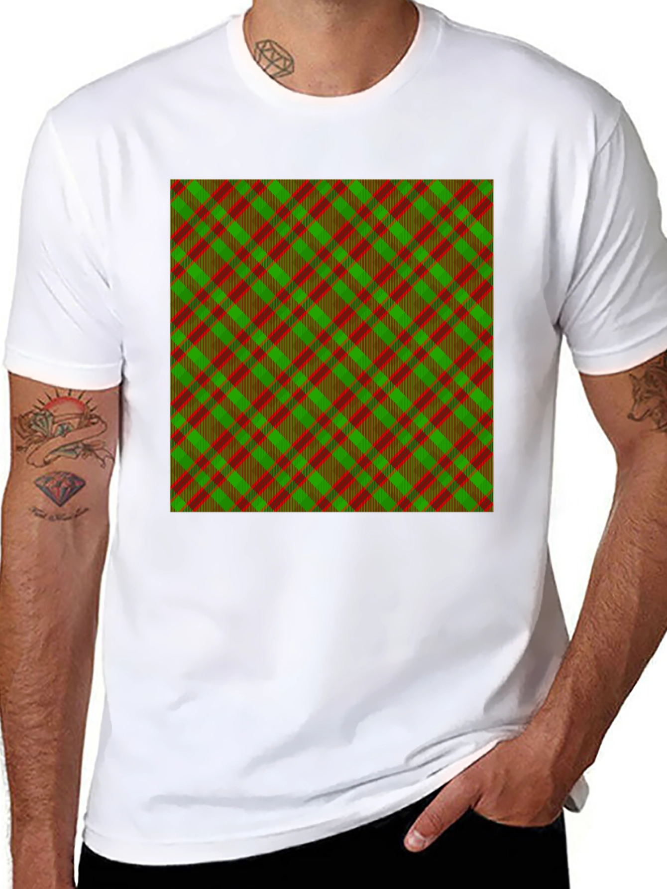 Plaid Pattern Tee