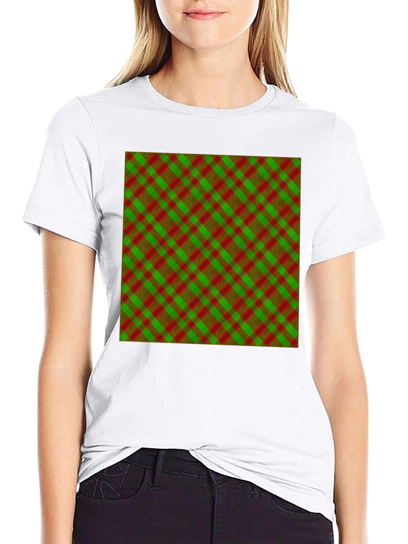 Plaid Pattern Tee