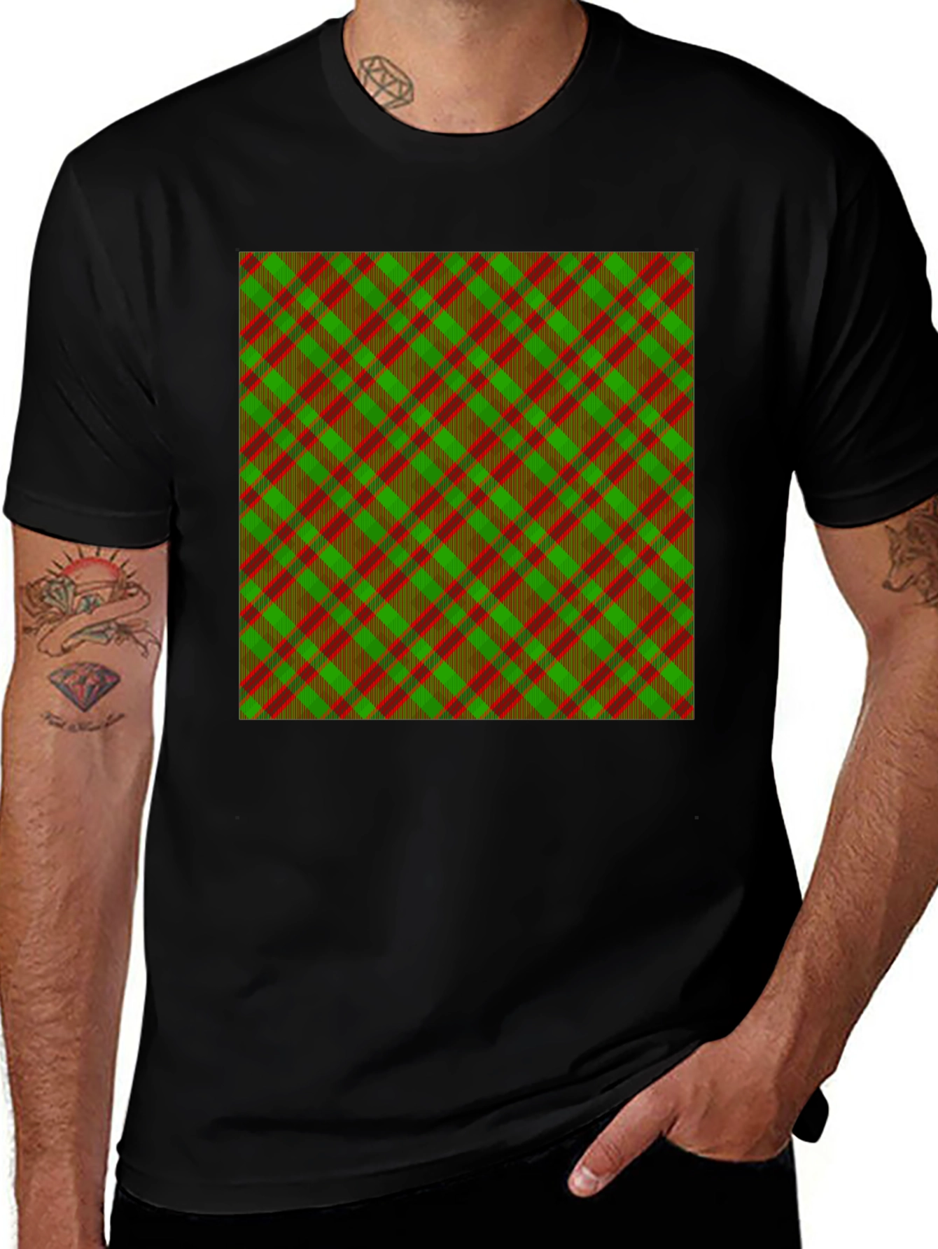 Plaid Pattern Tee