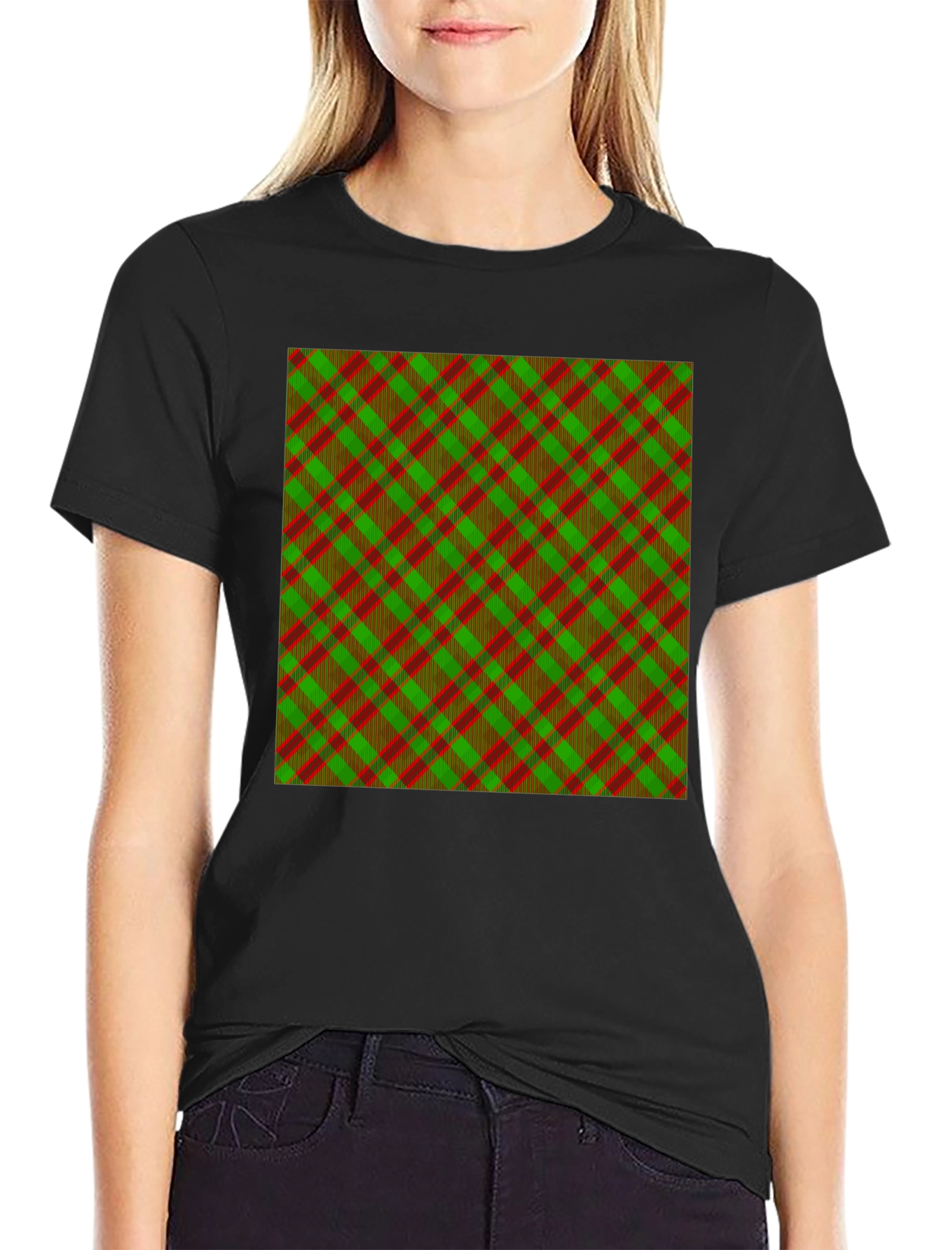 Plaid Pattern Tee