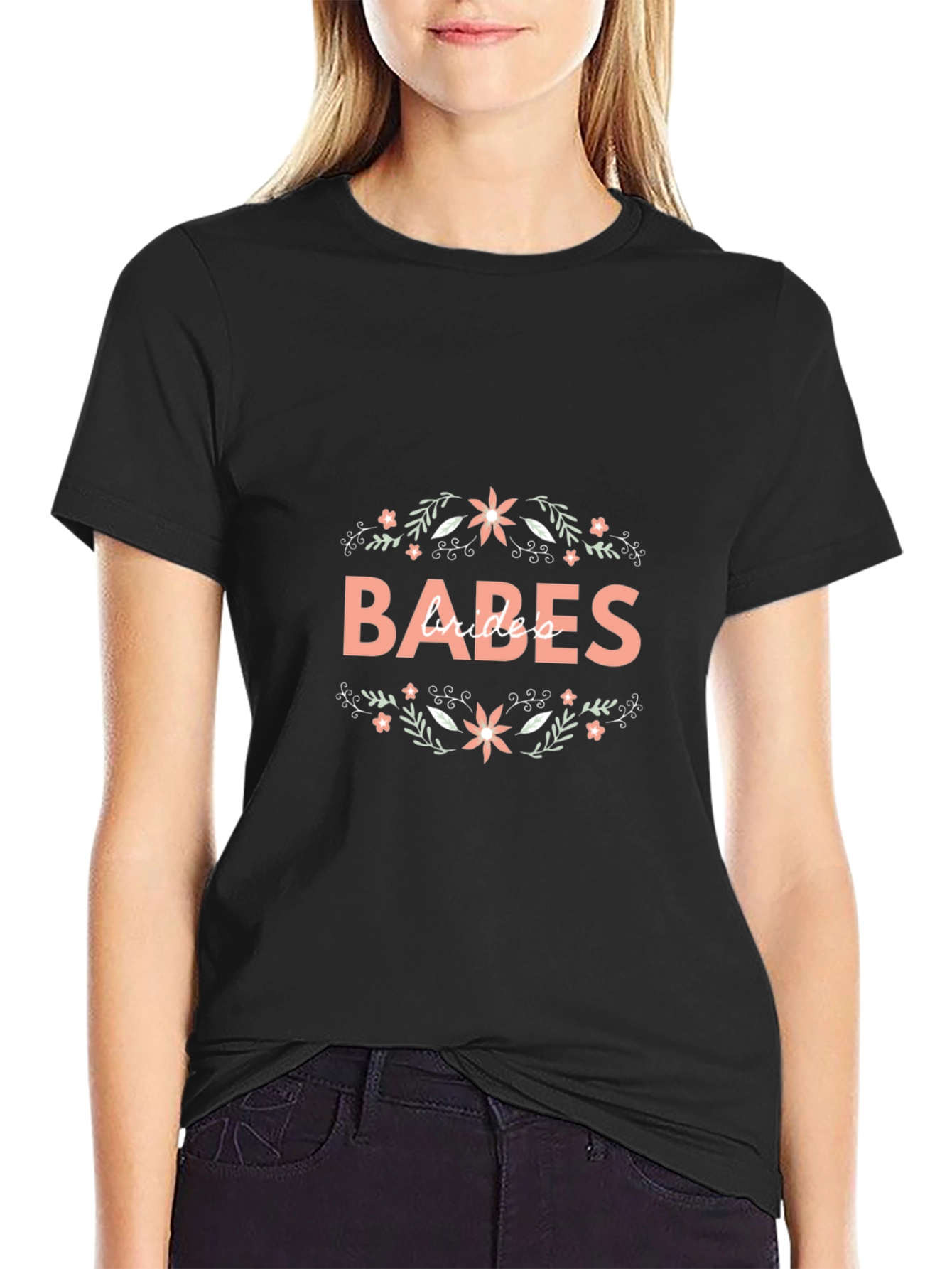Floral Babes Graphic Tee - Black Unisex T-Shirt