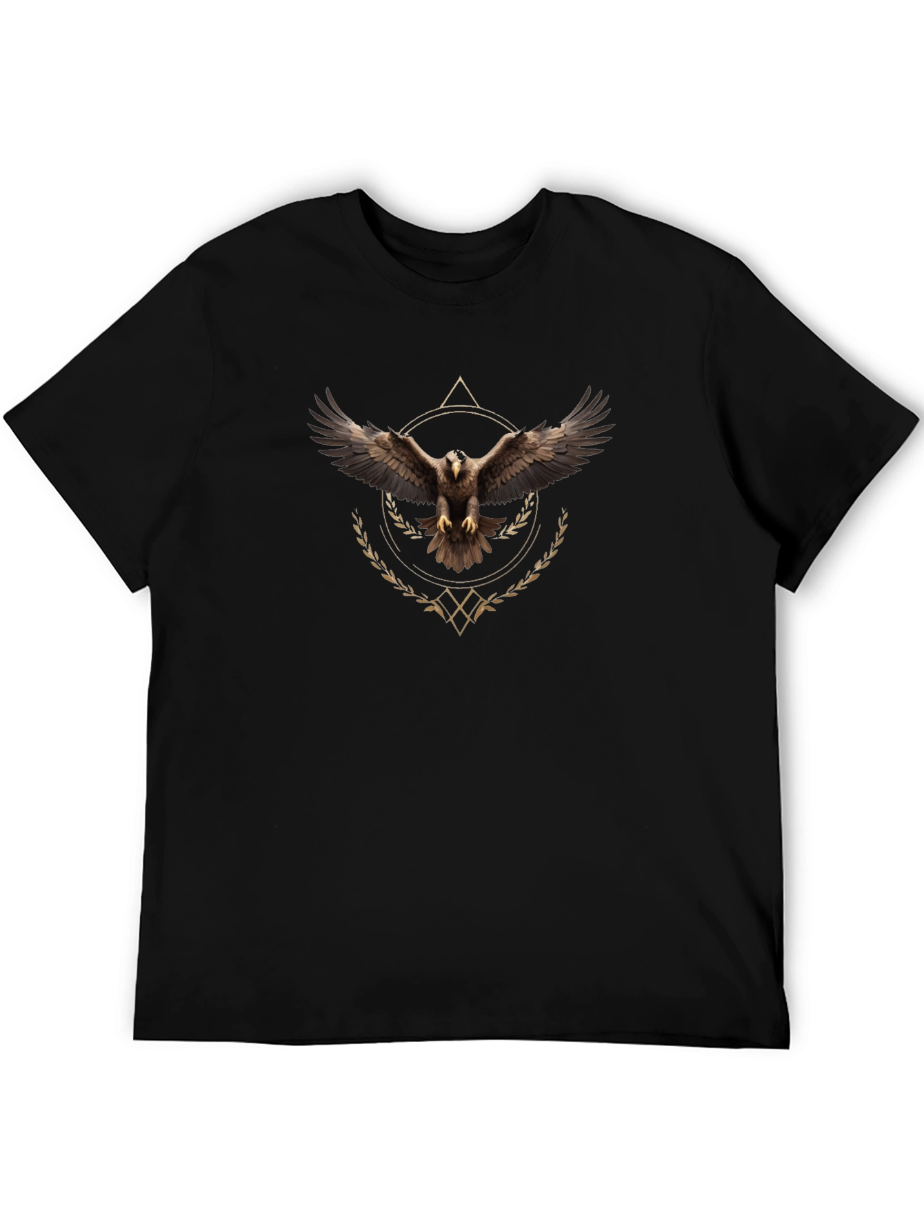 Eagle Graphic Tee - Black Cotton Blend