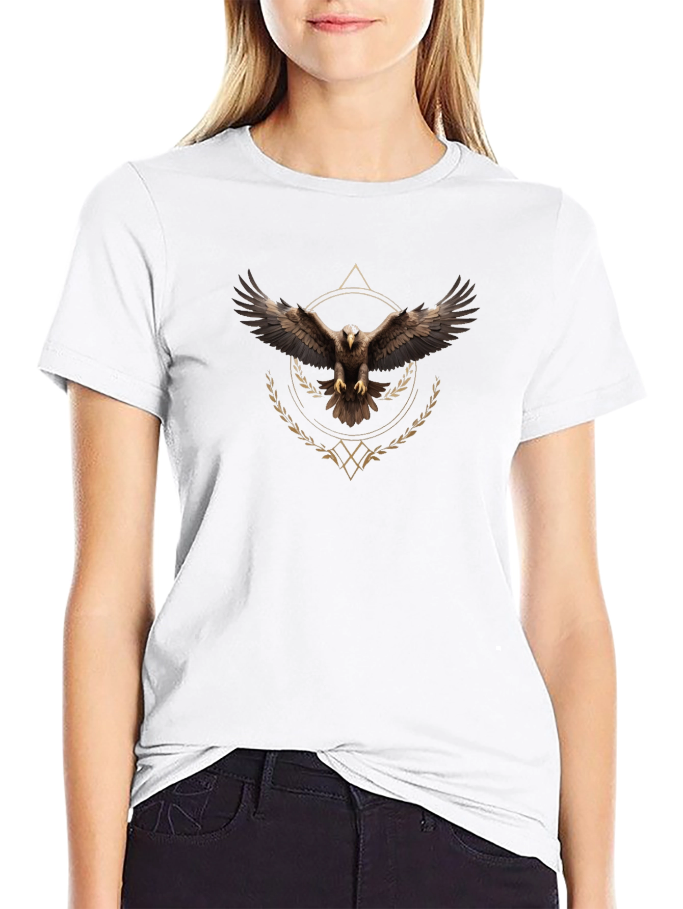 Eagle Graphic Tee - Black Cotton Blend