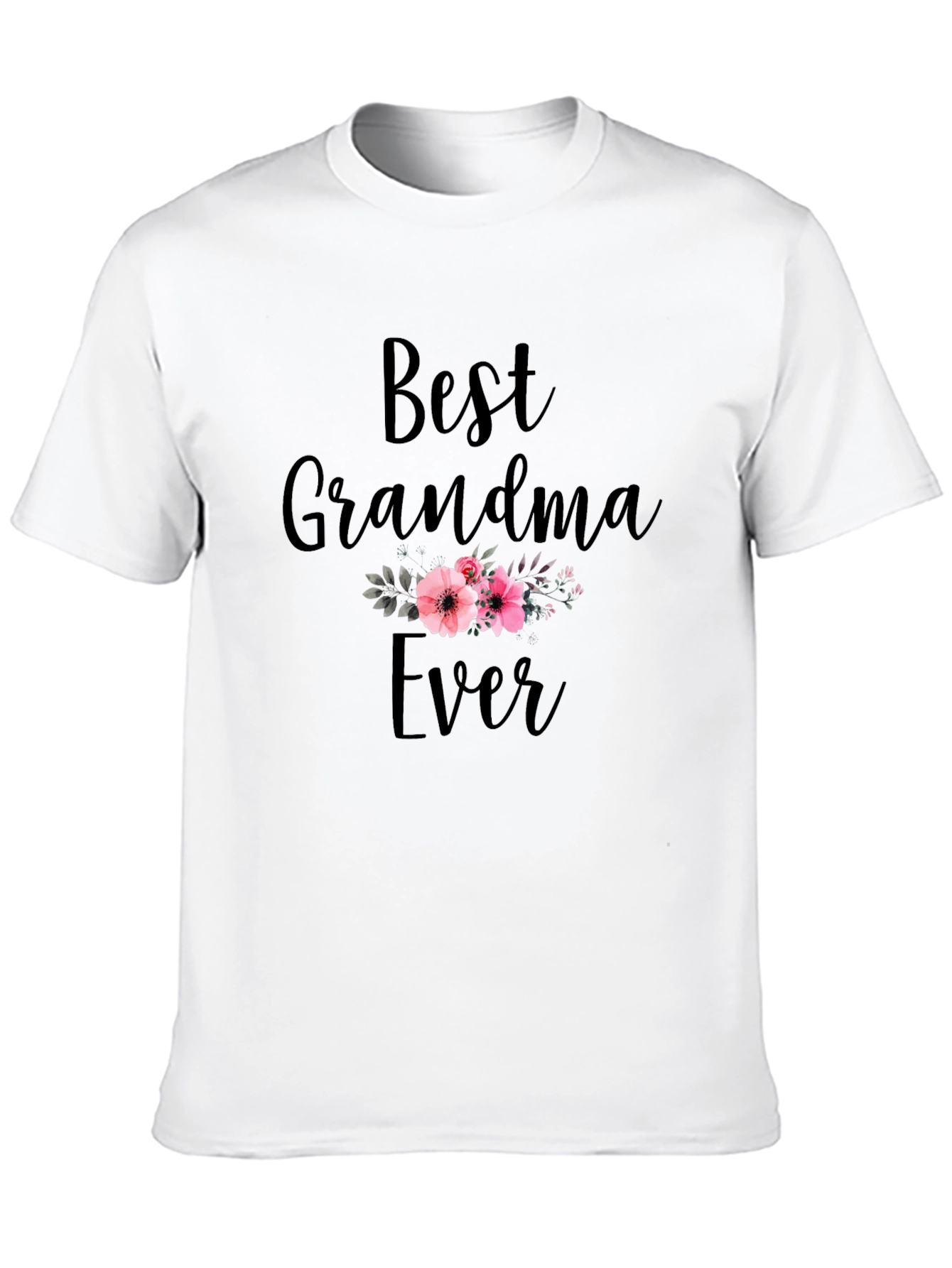 Best Grandma Ever Black Graphic T-Shirt