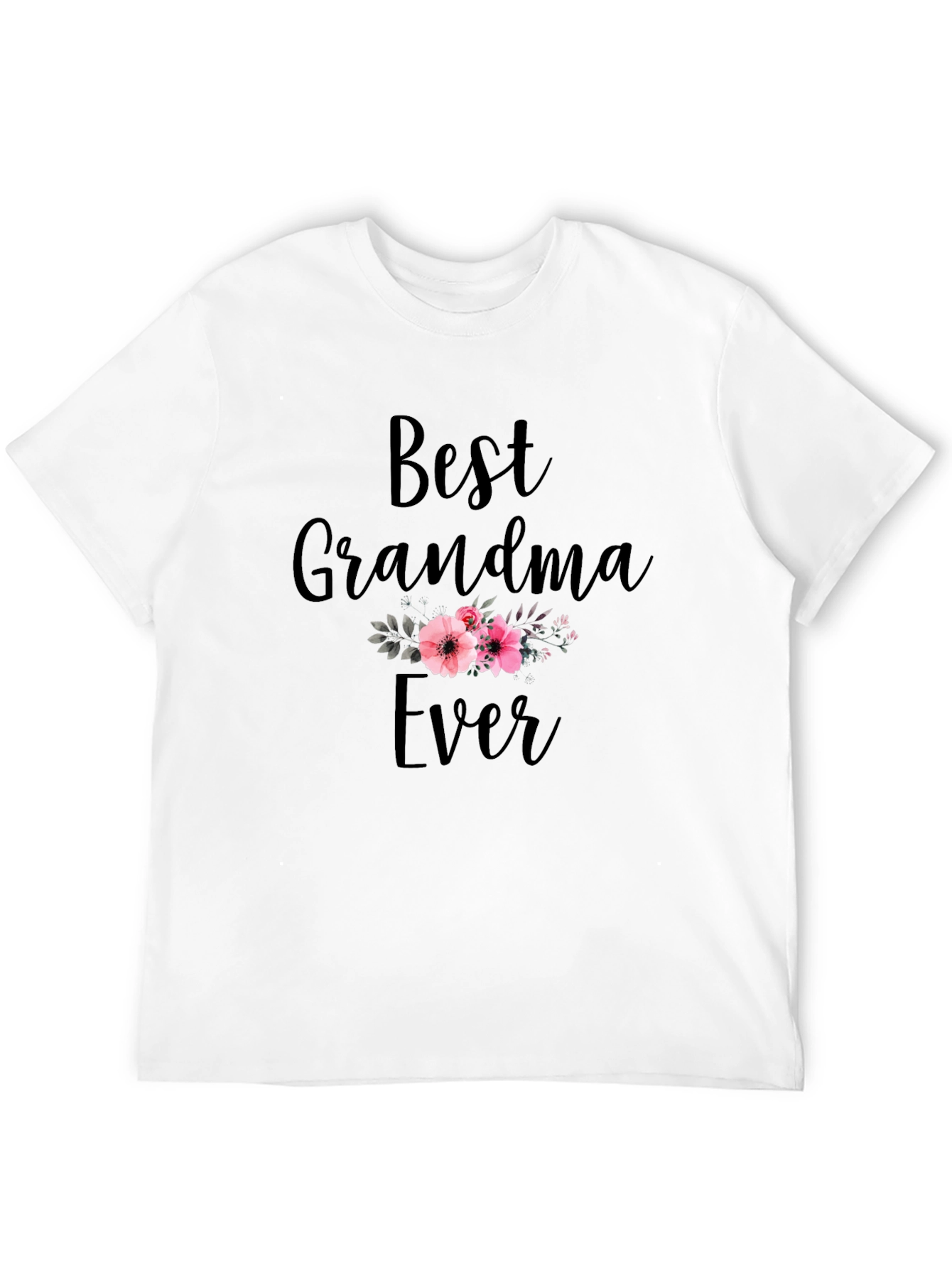 Best Grandma Ever Black Graphic T-Shirt