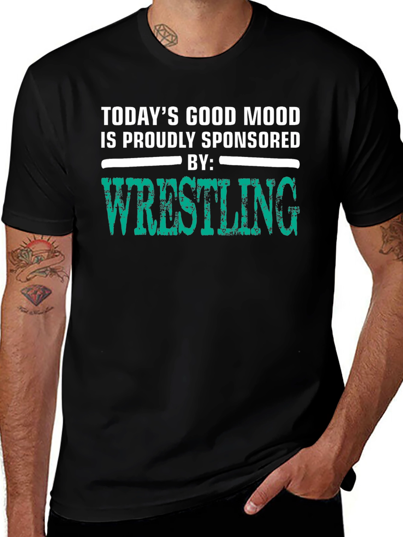 Wrestling Fan T-Shirt: Good Mood Sponsored