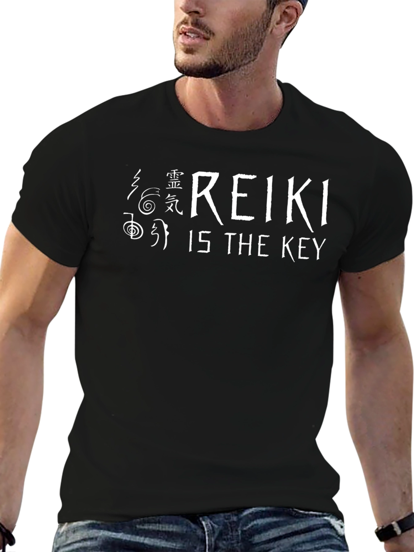 Reiki is the Key Graphic Tee - Black