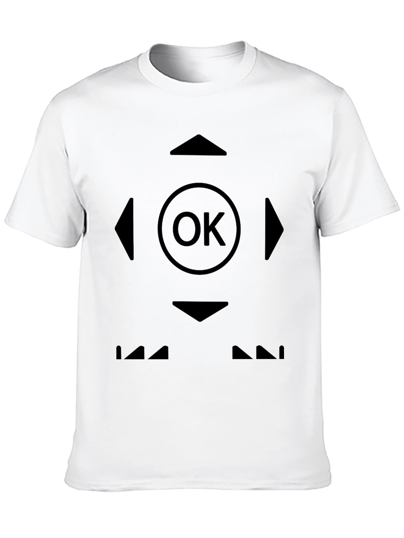 OK Controller Black T-Shirt - Directional Pad Design