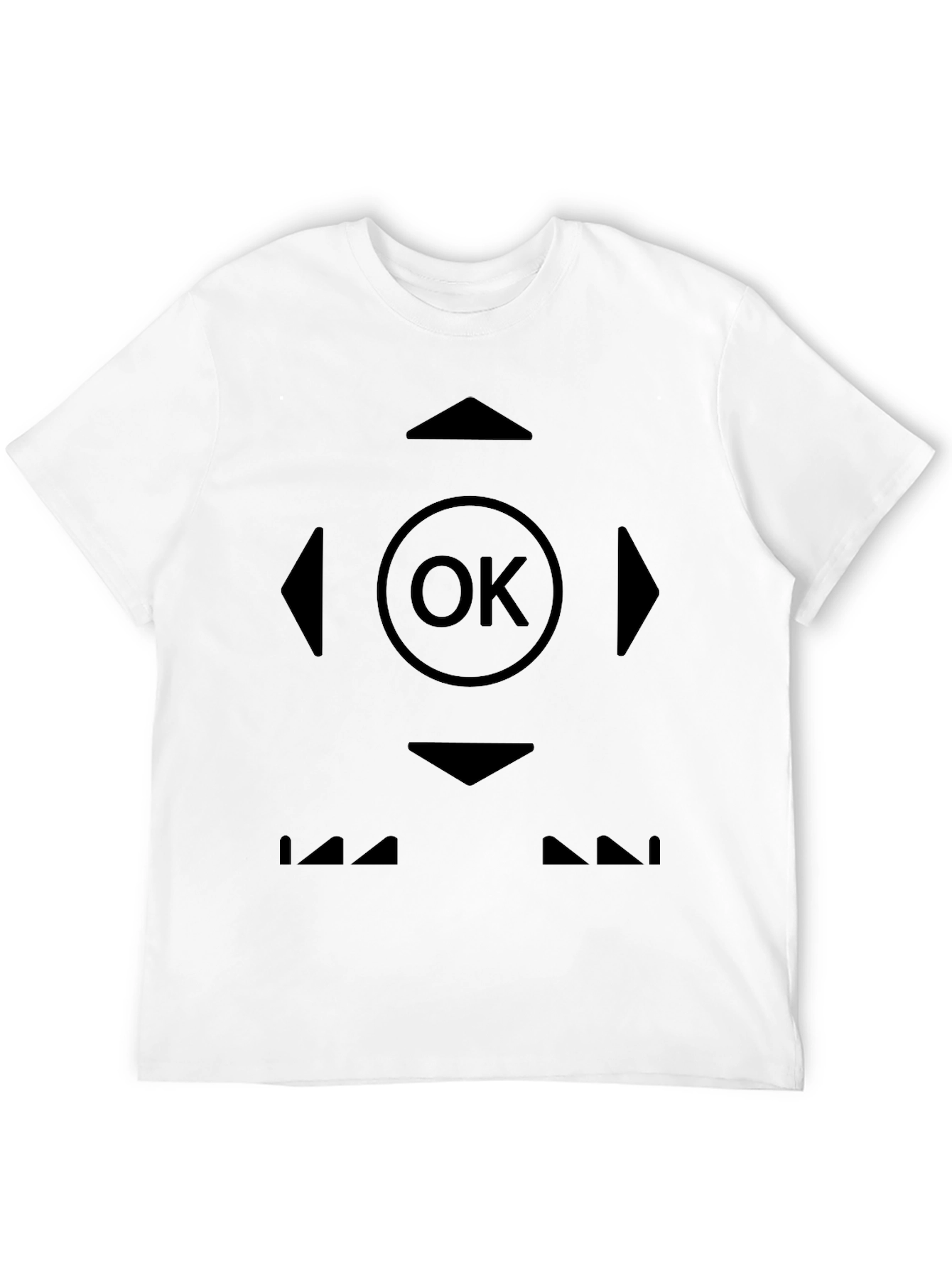 OK Controller Black T-Shirt - Directional Pad Design