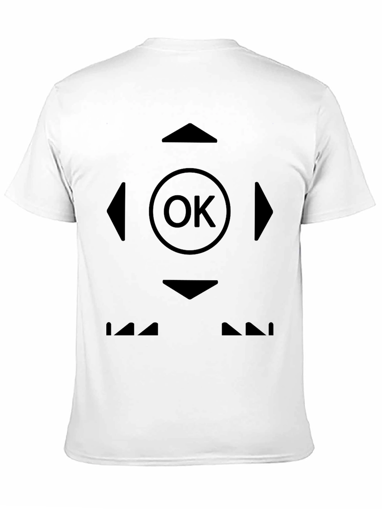OK Controller Black T-Shirt - Directional Pad Design