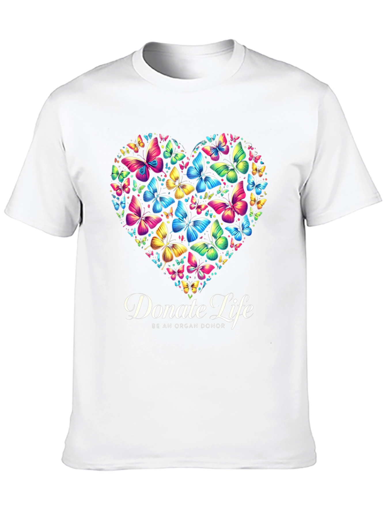 Donate Life Butterfly Heart Graphic T-Shirt