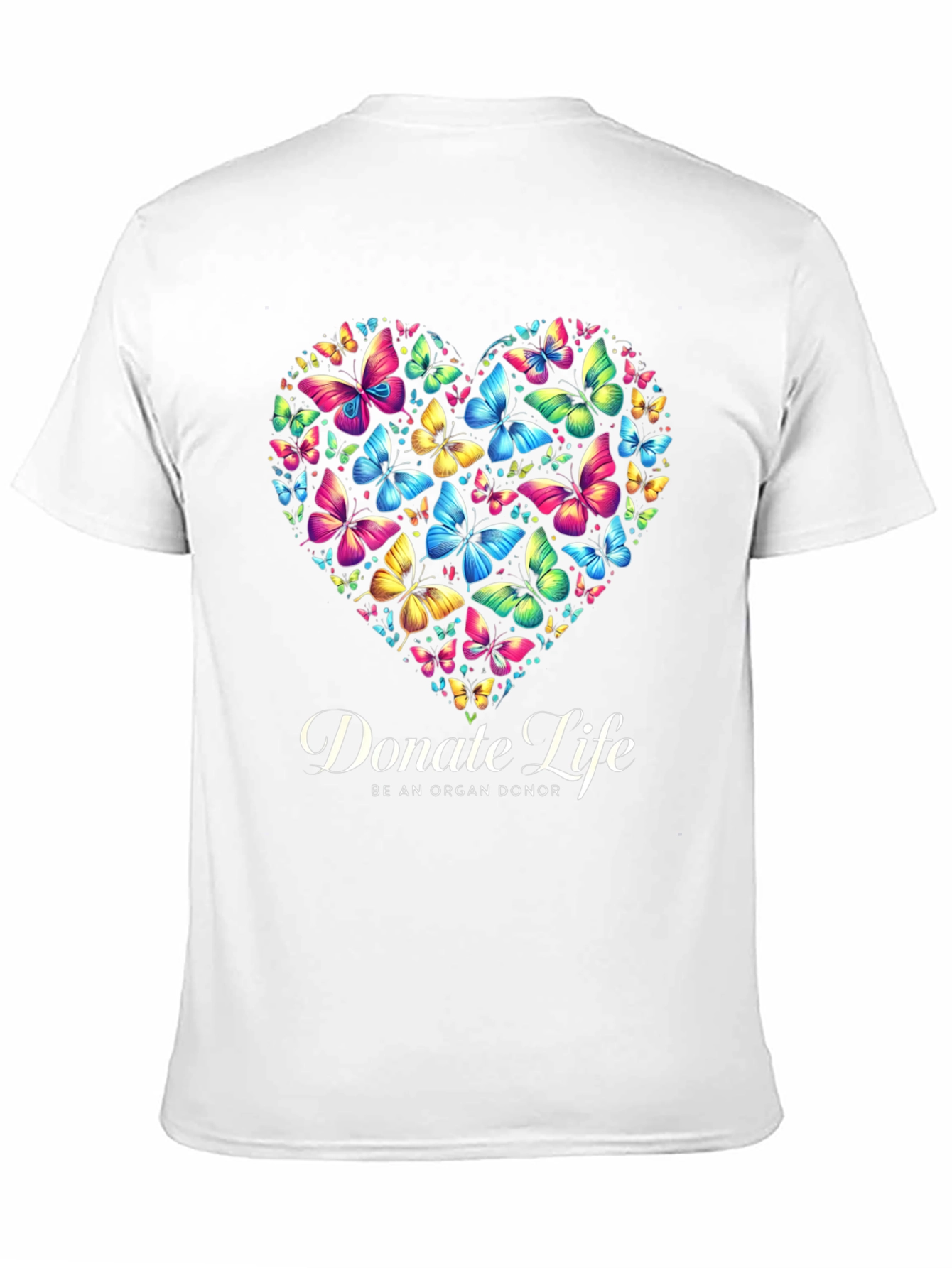 Donate Life Butterfly Heart Graphic T-Shirt