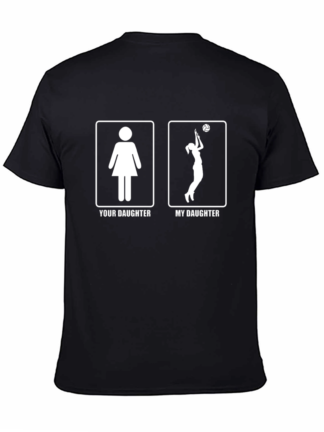 Volleyball Daughter Graphic Tee - Black Cotton T-Shirt