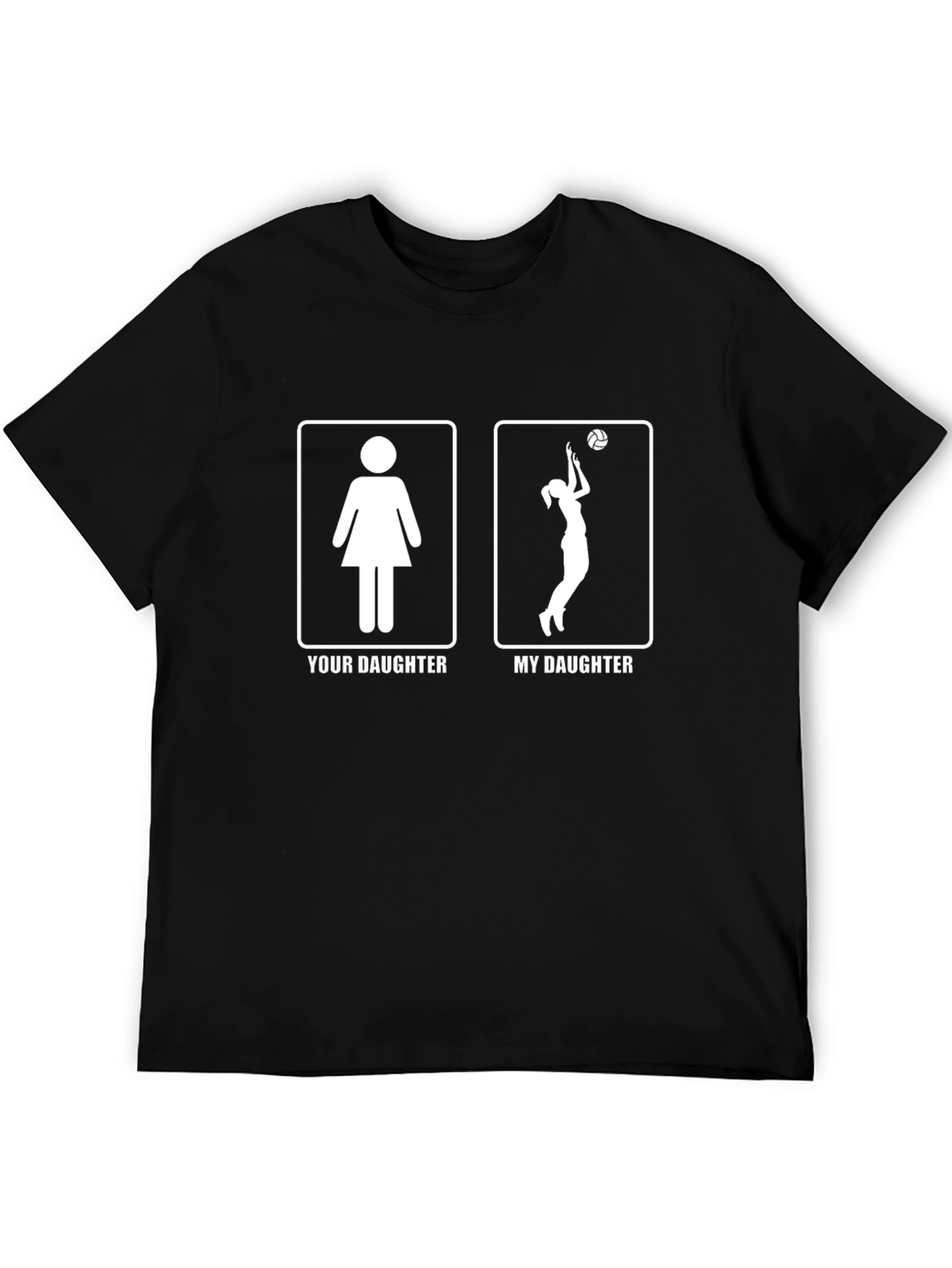 Volleyball Daughter Graphic Tee - Black Cotton T-Shirt