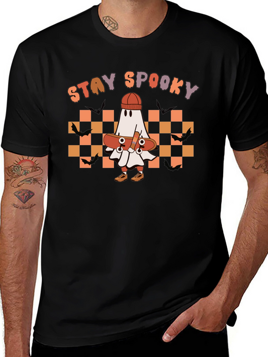 Stay Spooky Ghost Skateboard T-Shirt
