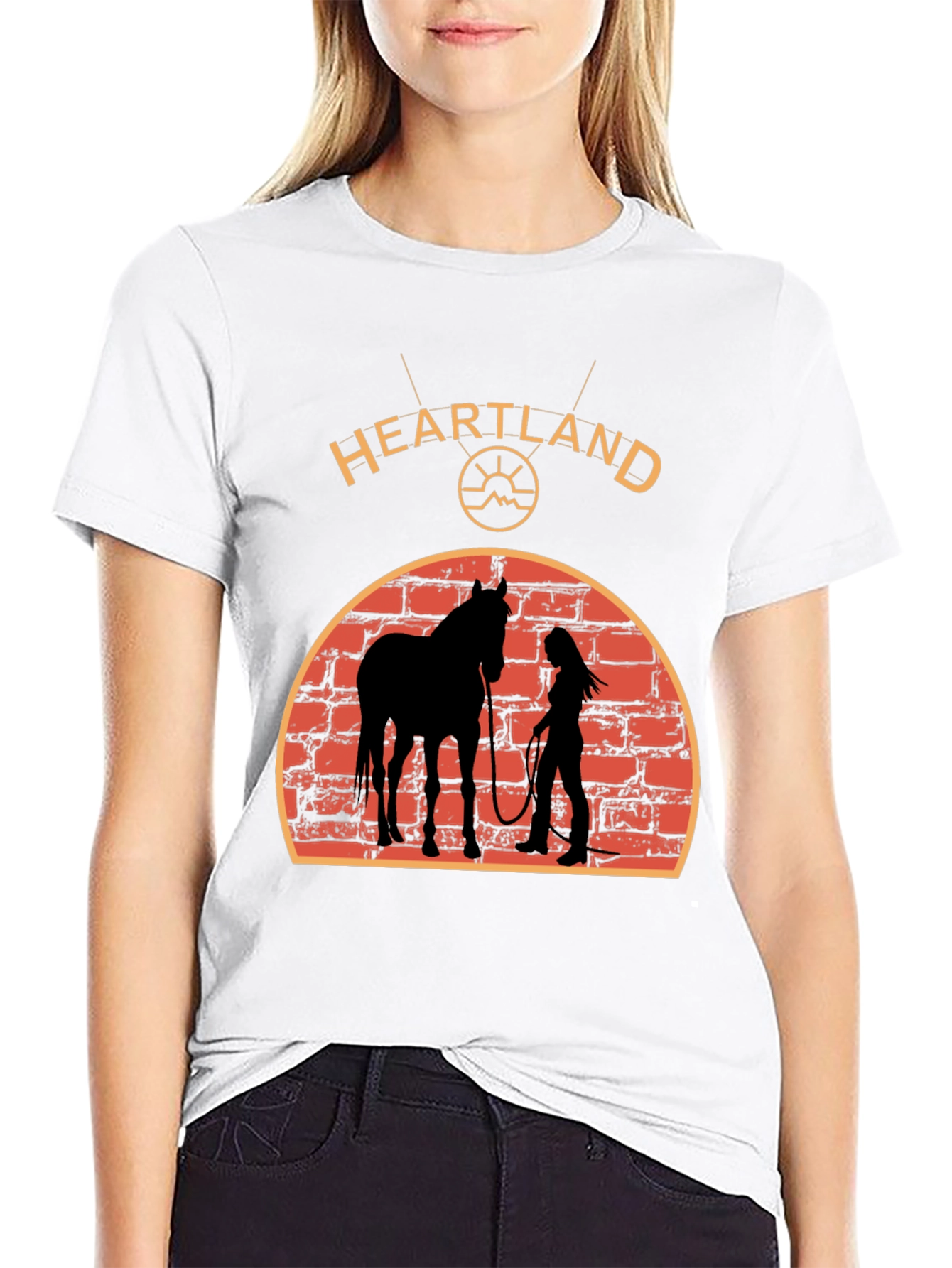 Heartland Horse Silhouette Graphic T-Shirt