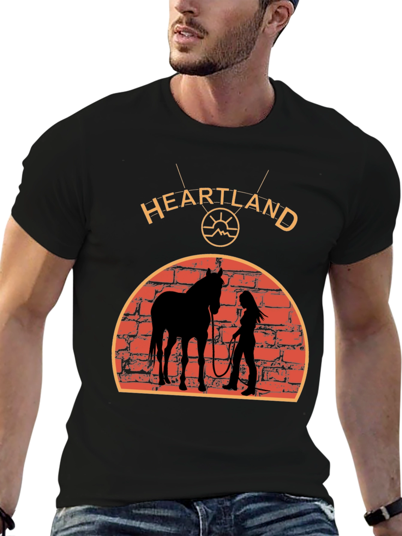Heartland Horse Silhouette Graphic T-Shirt