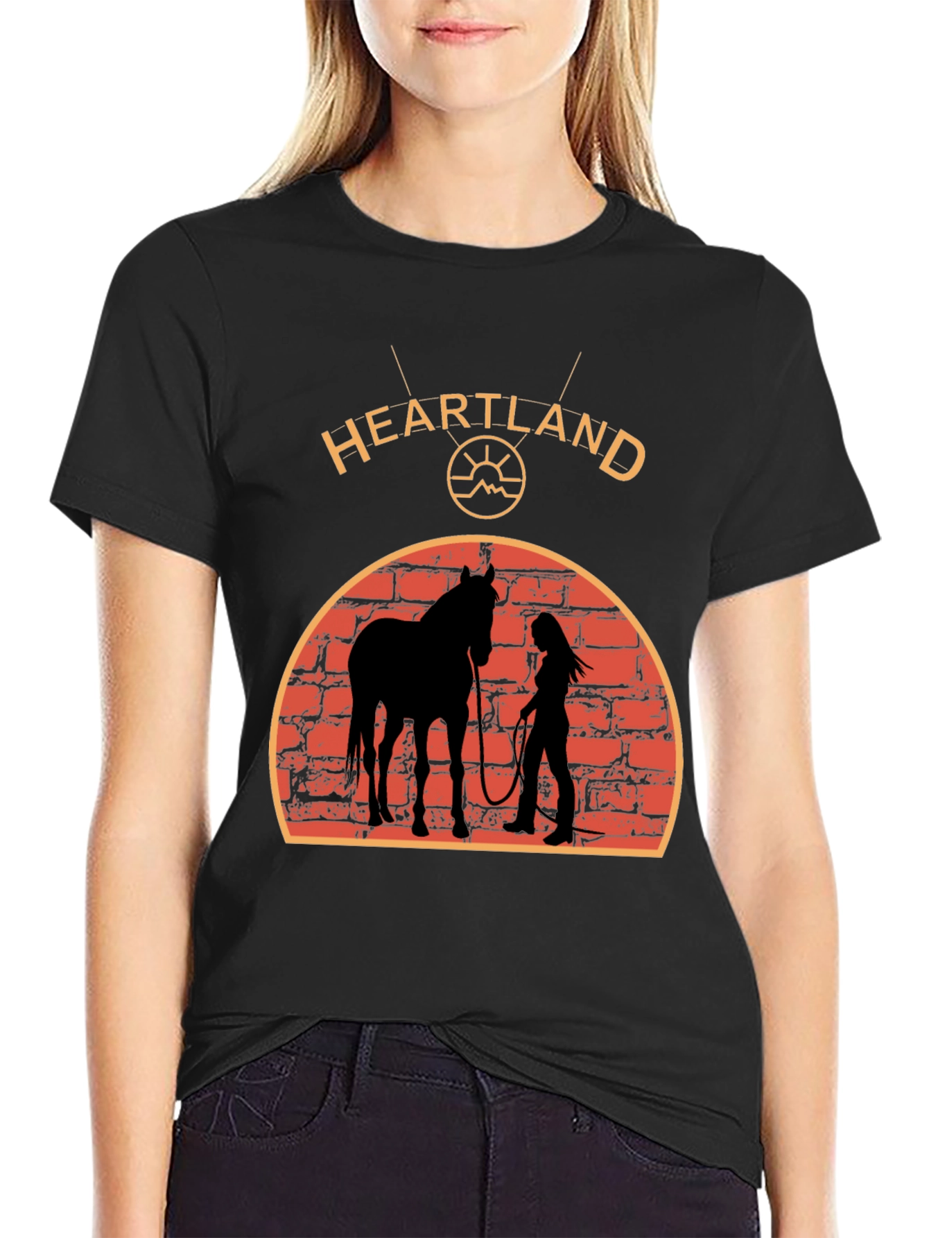 Heartland Horse Silhouette Graphic T-Shirt